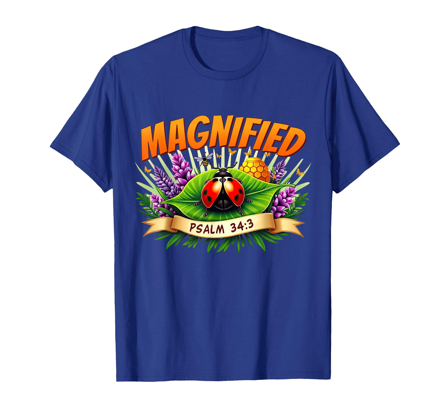 Magnified Christian Bible Verse Summer Vacation Religious T-Shirt