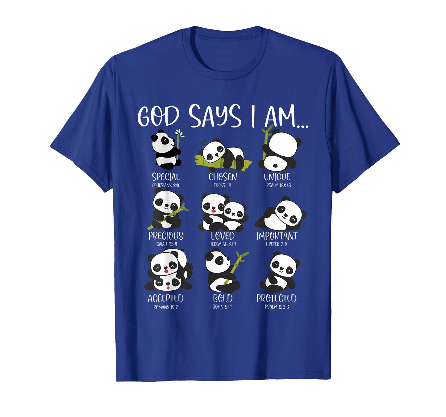 God Say I Am Cute Anime Panda Bible Quotes T-Shirt