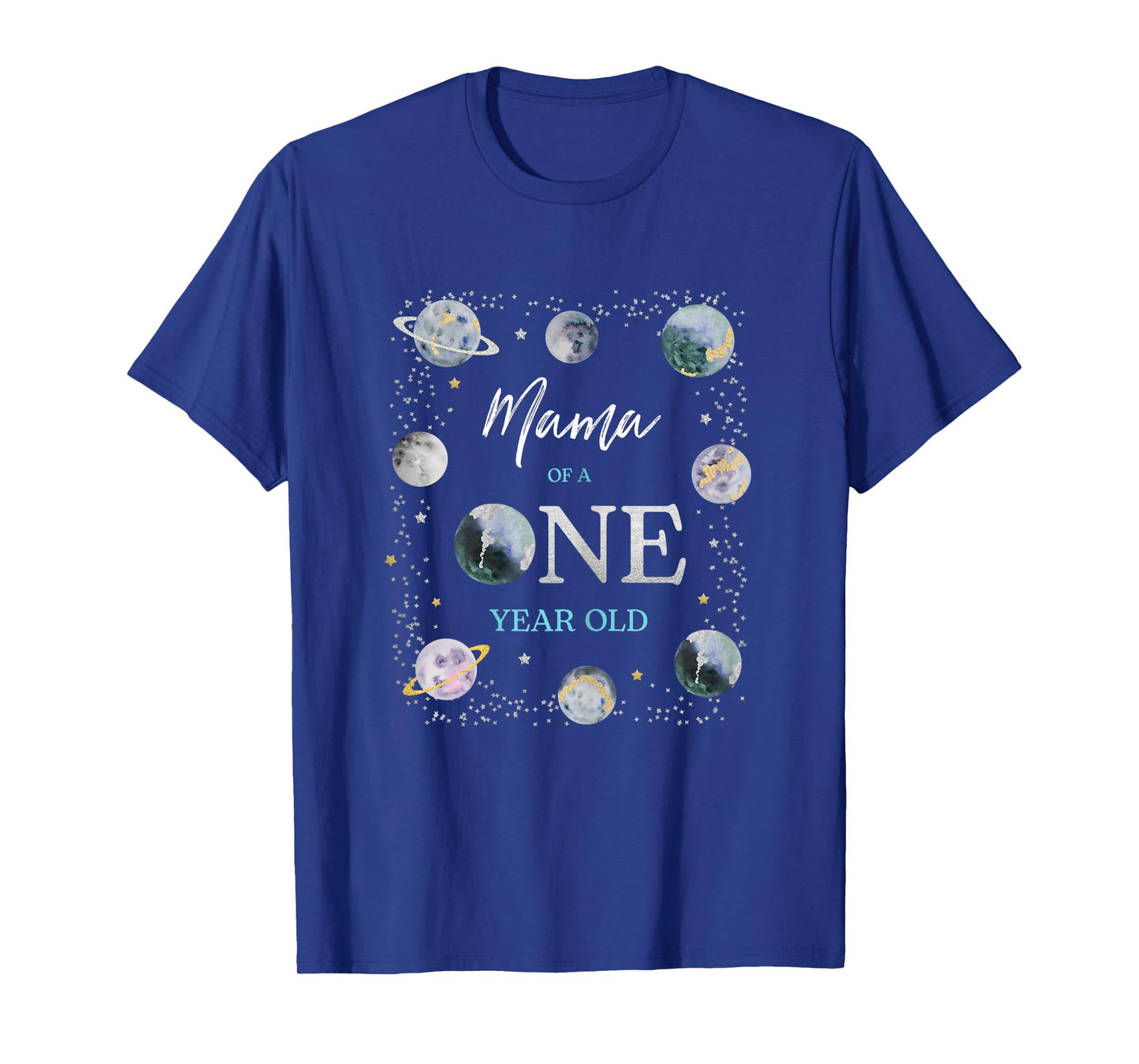 Mama Houston We Have A One Year Old Space Theme 1st Birthday T-Shirt