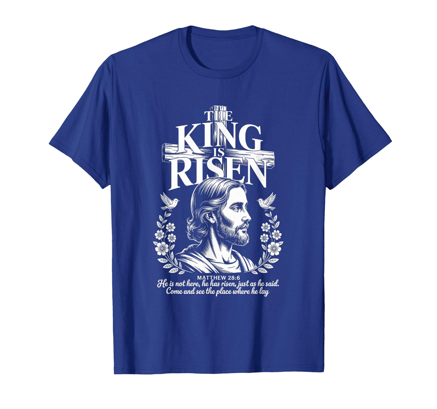 The King is Risen Retro Christian Streetwear T-Shirt