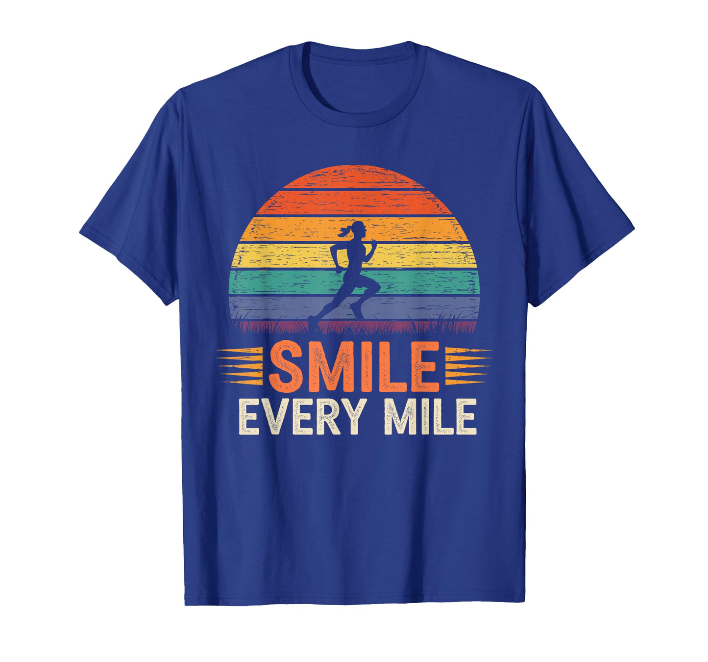 Funny Smile Every Mile Cool Running Runner Saying Quote T-Shirt