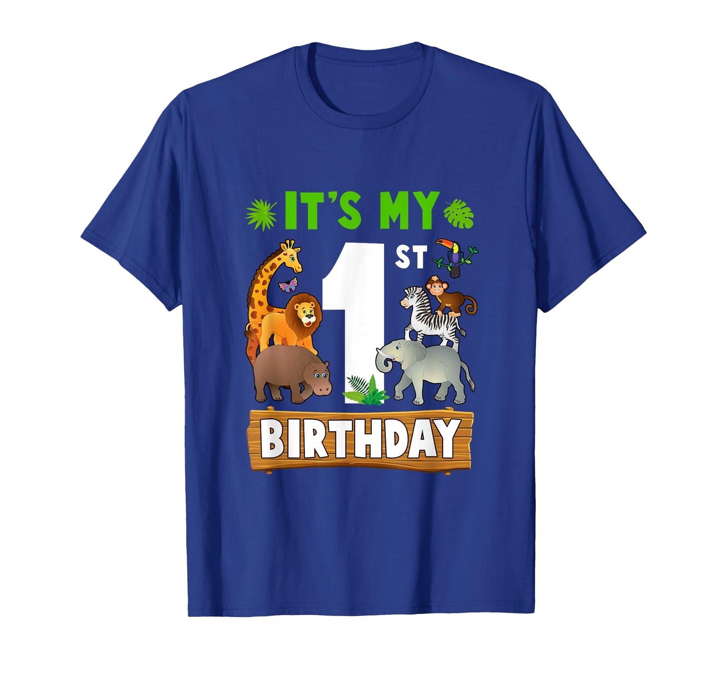 It's My 1St Birthday Zoo Jungle Safari 1 Years Old Birthday T-Shirt