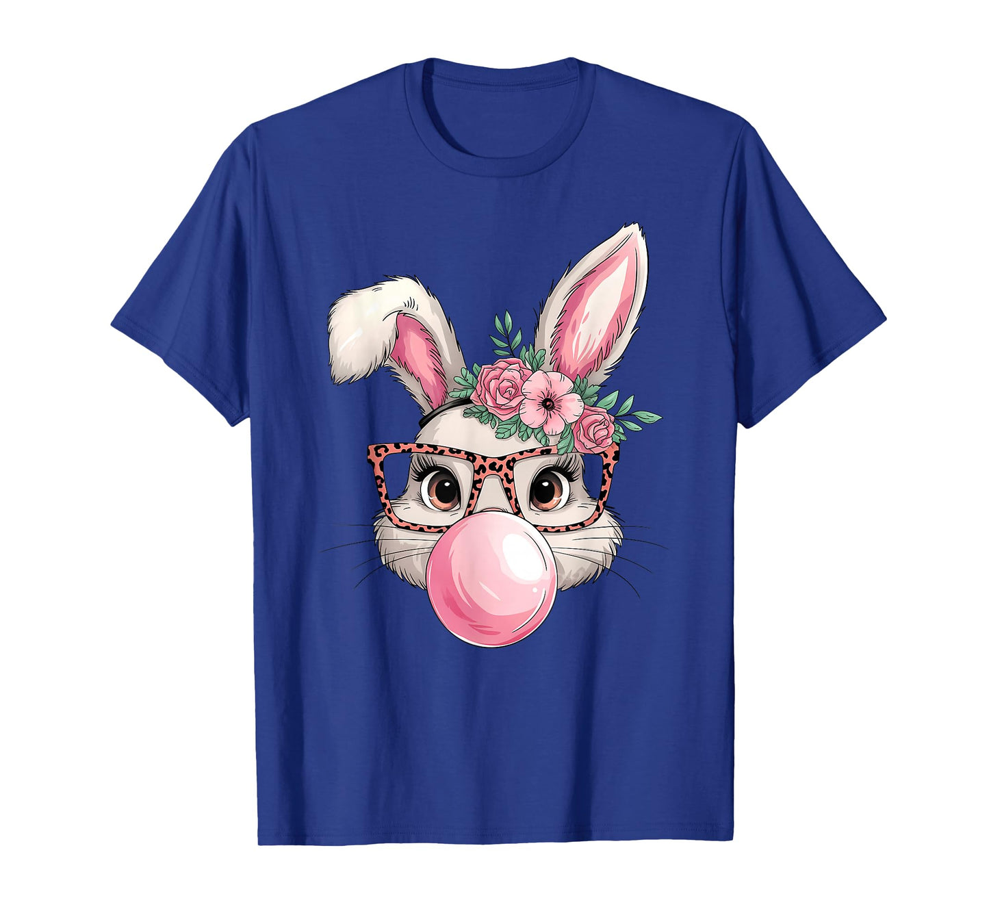 Rabbit Bunny Blowing Bubble Easter Day Cute Women Girls T-Shirt