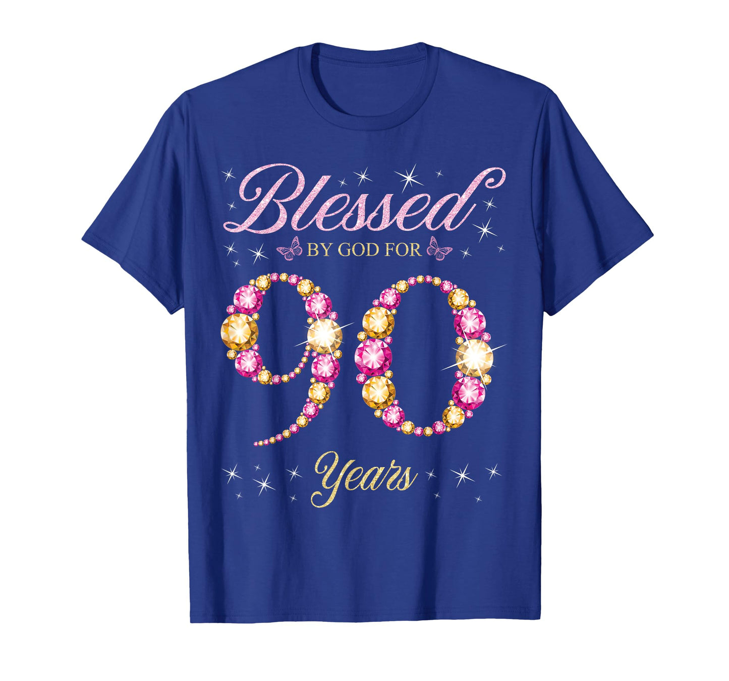 Blessed By God For 90 Years Old 90th Birthday Party T-Shirt