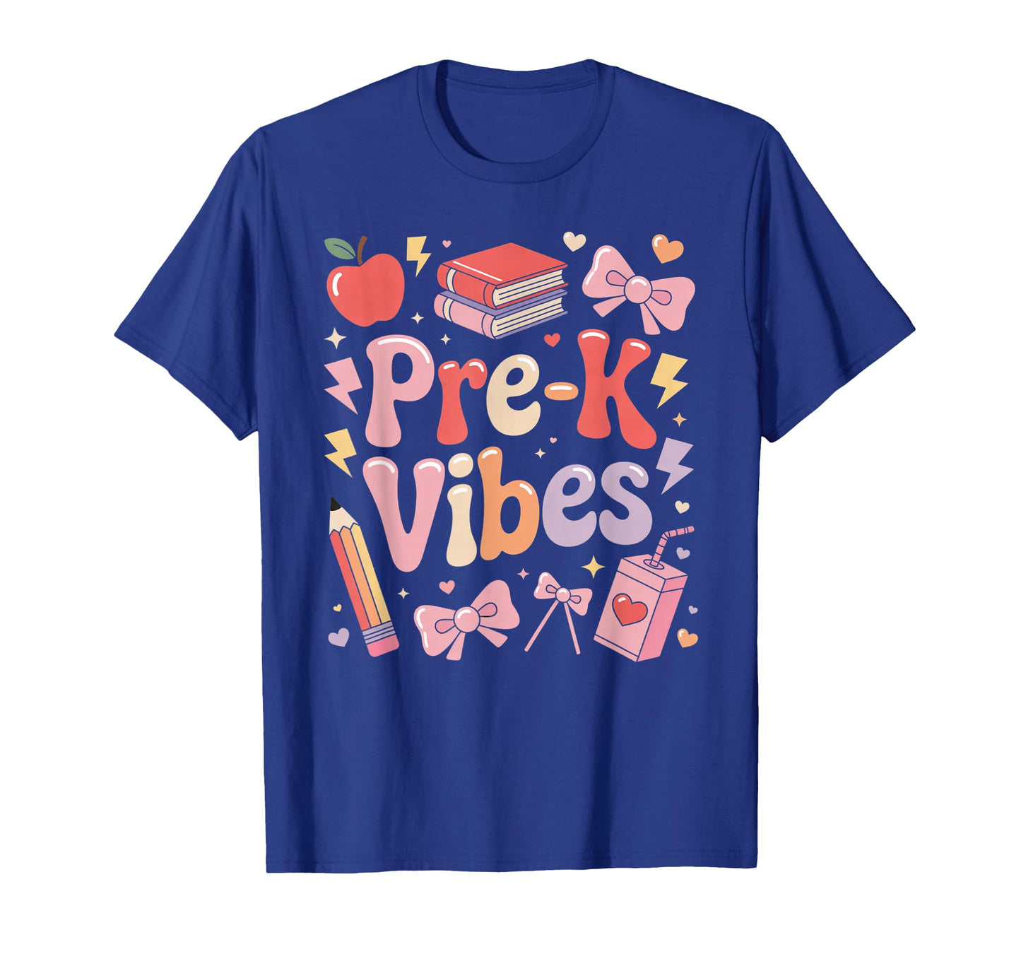 Pre-k Vibes Coquette Bow Back to School Teacher Prek T-Shirt