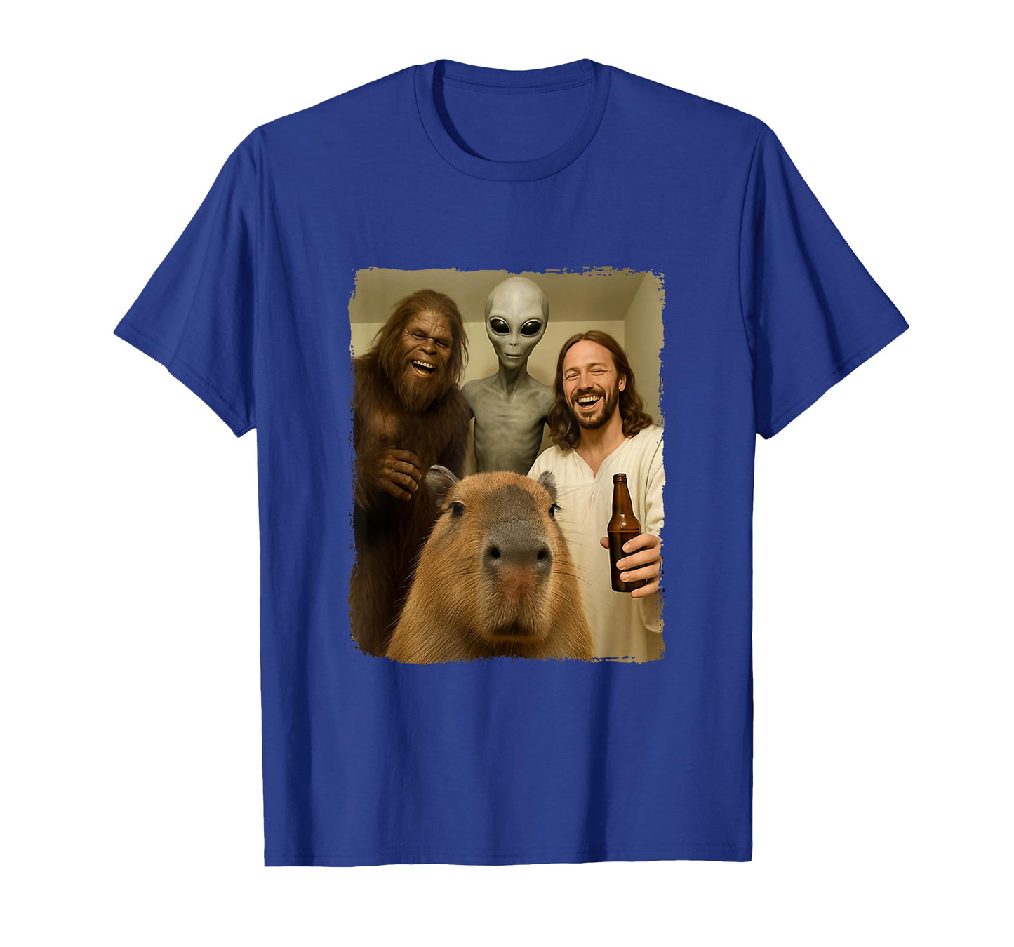 Capybara Selfie Bigfoot Jesus Alien Funny Be Capy T-Shirt