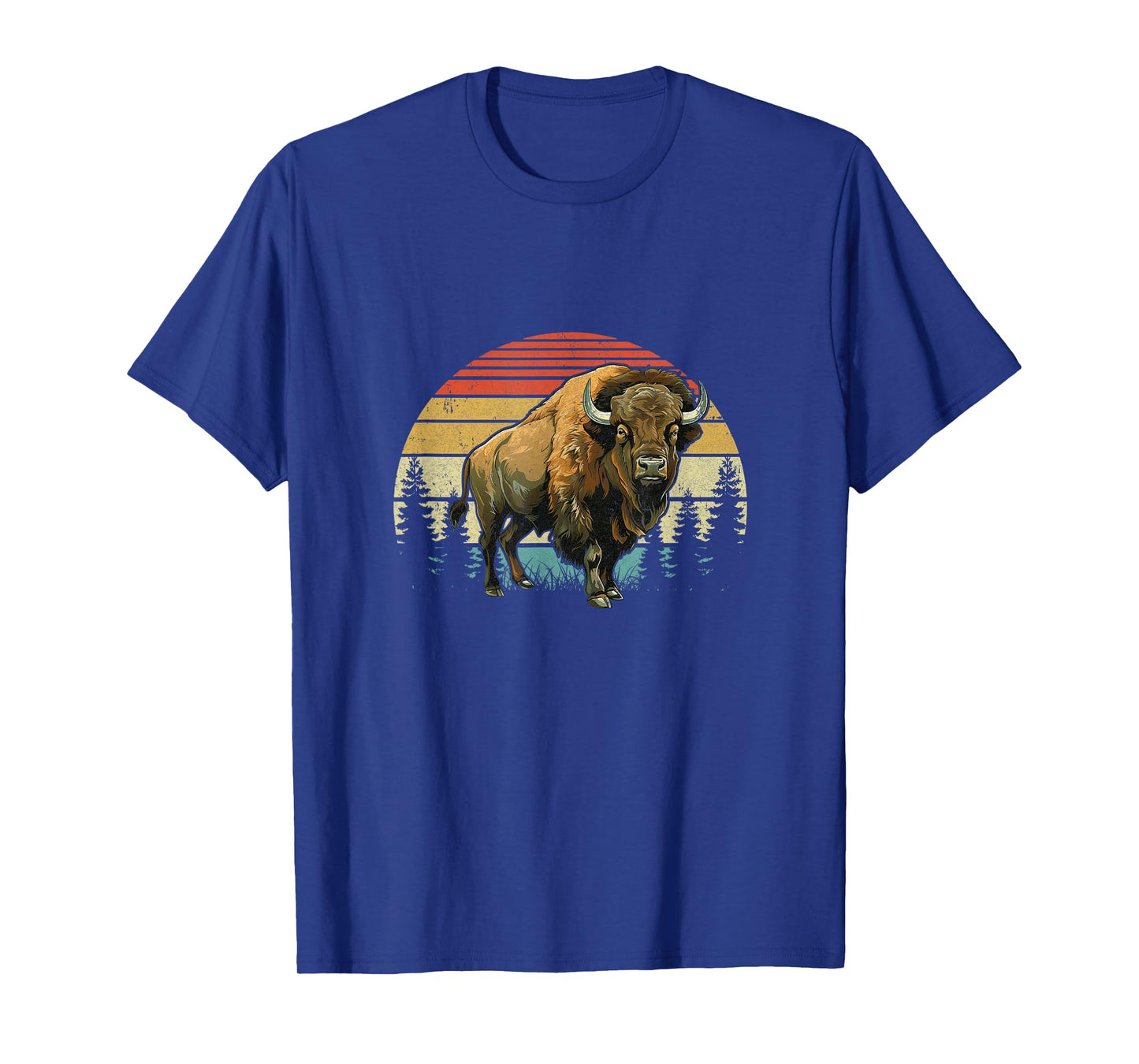 Retro Bison Design For Men Women Kids Buffalo Bison Lovers T-Shirt