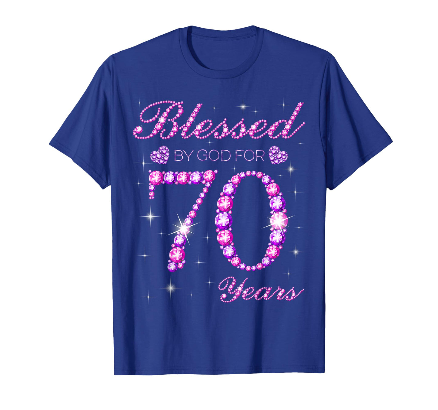 Blessed by God for 70 Years Old 70th Birthday Party T-Shirt
