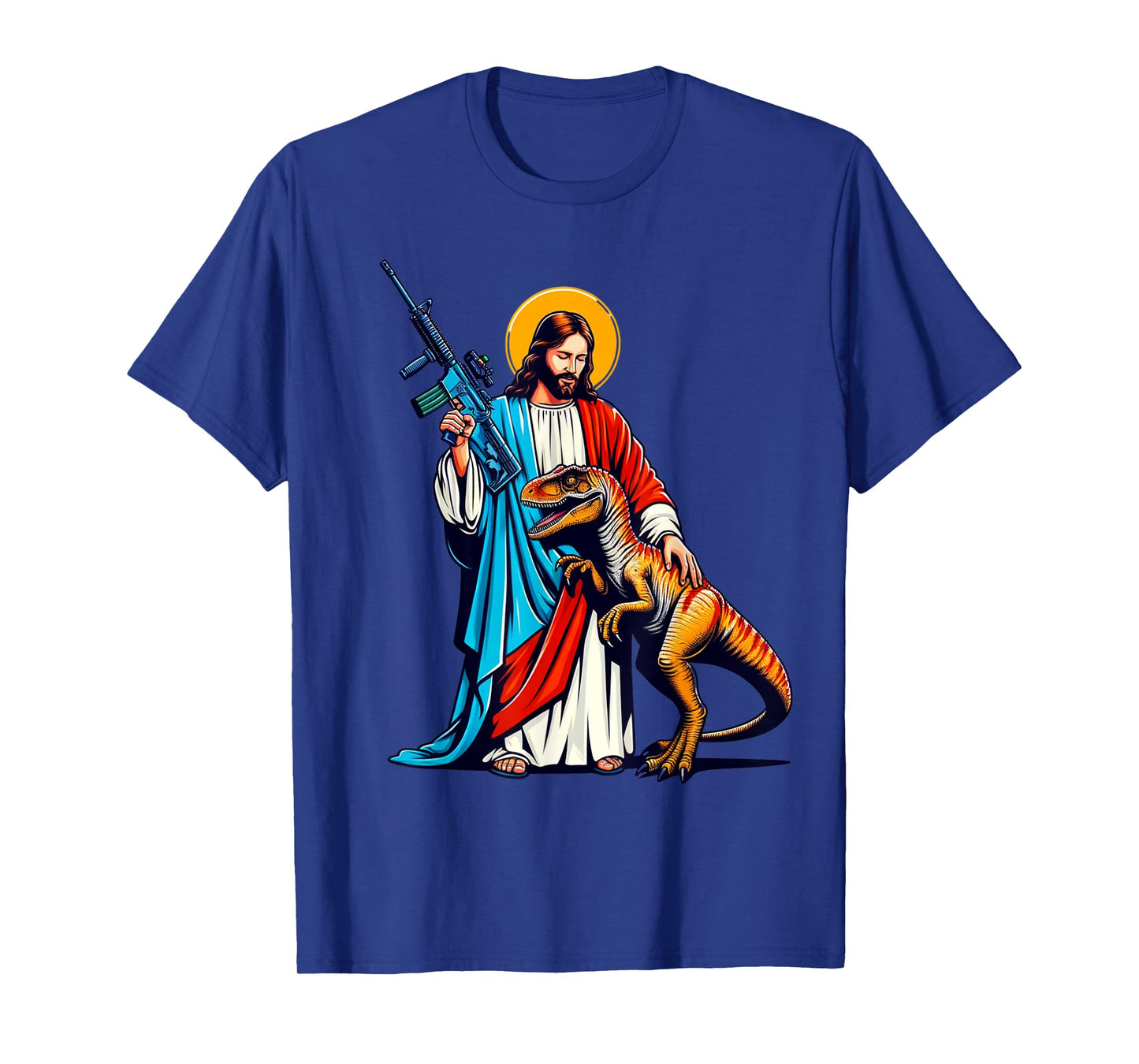 Jesus and Raptor Shirt, Funny AR15 2nd Amendment Patriotic T-Shirt