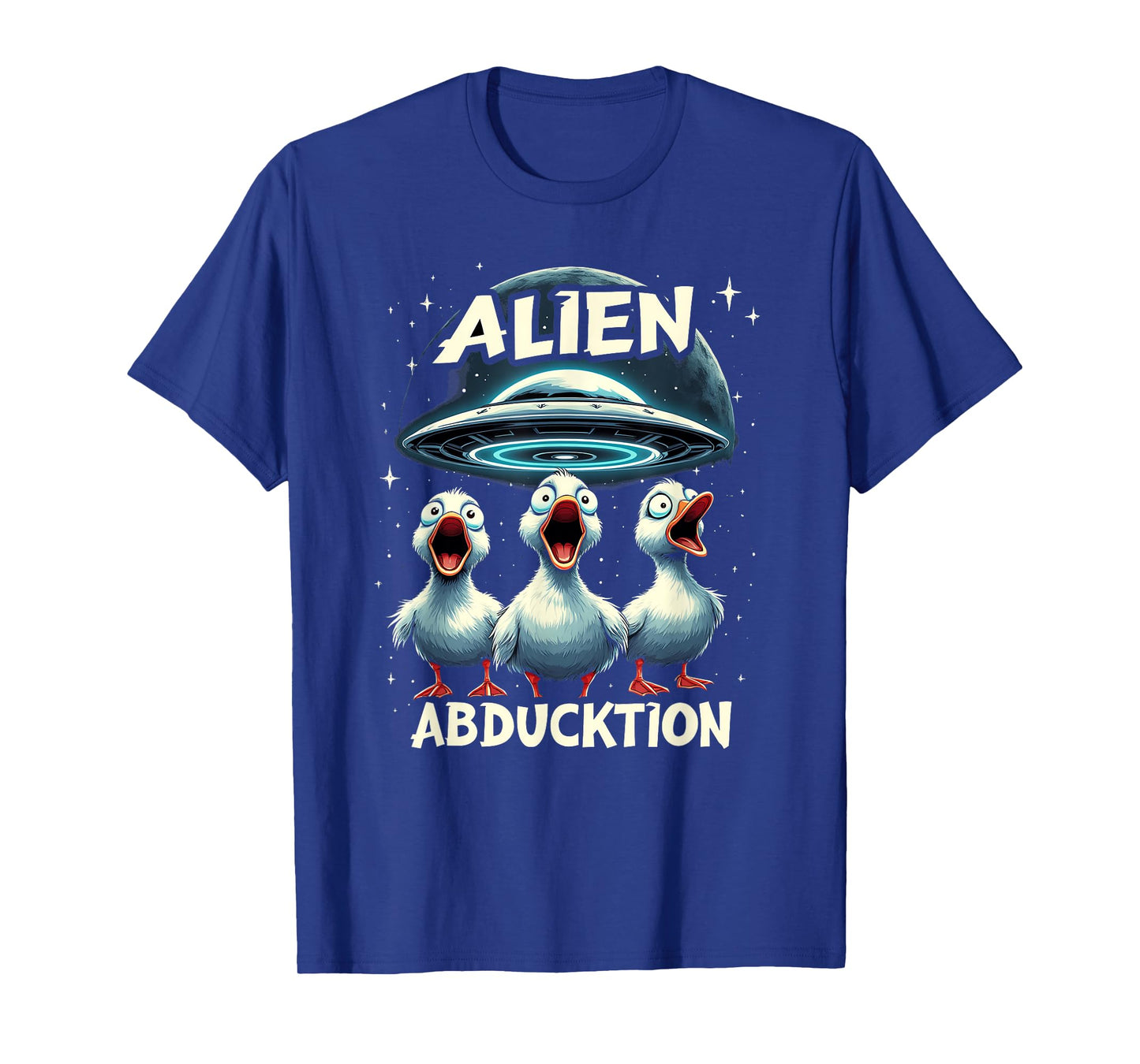 Alien AbDUCKtion Word Joke - Funny Ducks UFO Abduction T-Shirt
