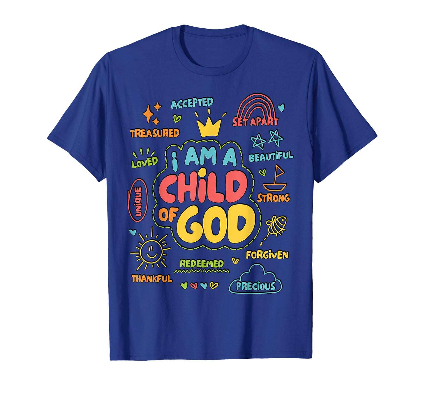 Christian I Am A Child of God Jesus Faith Kids Toddler Youth T-Shirt