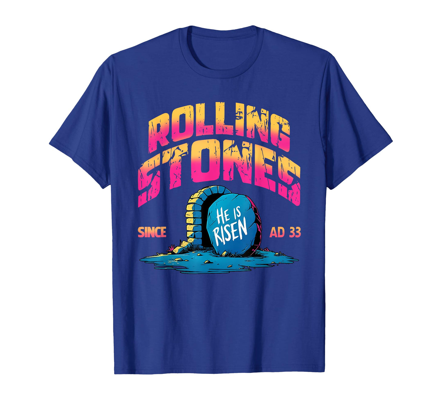 The Stone Was Rolled Away He Is Alive Retro Christian Easter T-Shirt
