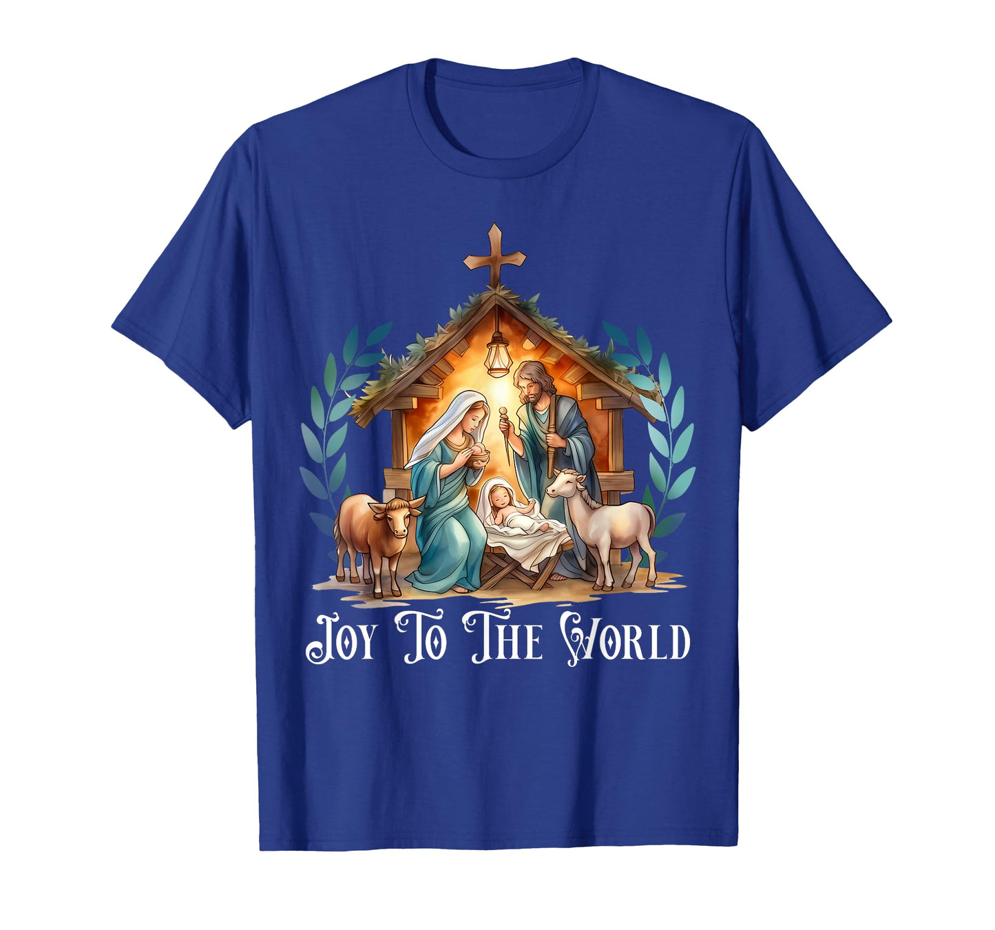 Christmas Nativity Christian Birth Of Jesus Joy To The World T-Shirt