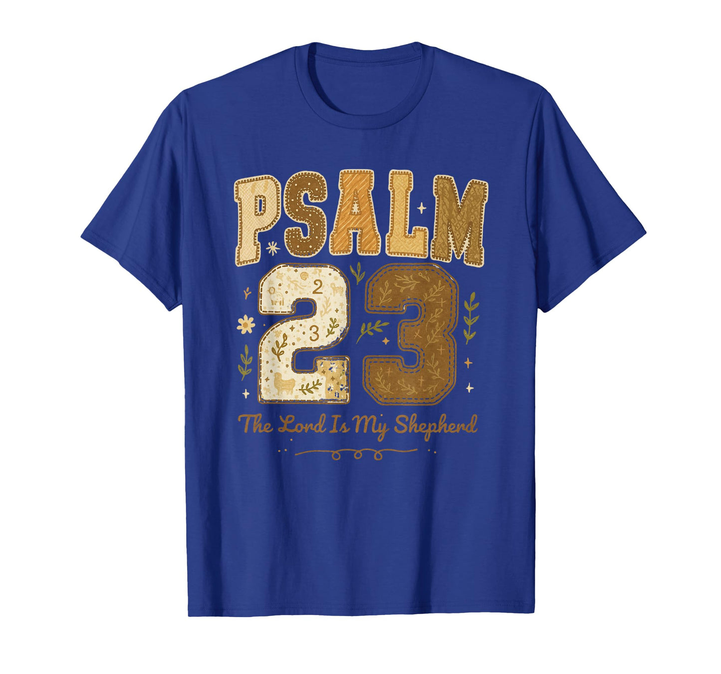 Psalm 23 The Lord is My Shepherd Stitched Vintage Christian T-Shirt