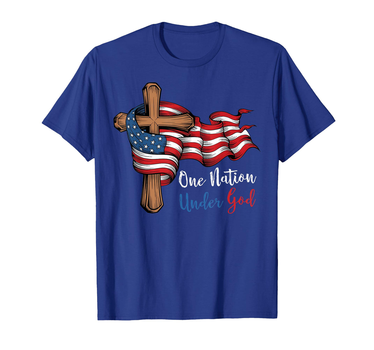 4th Of July One Nation Under God USA Flag Patriotic T-Shirt
