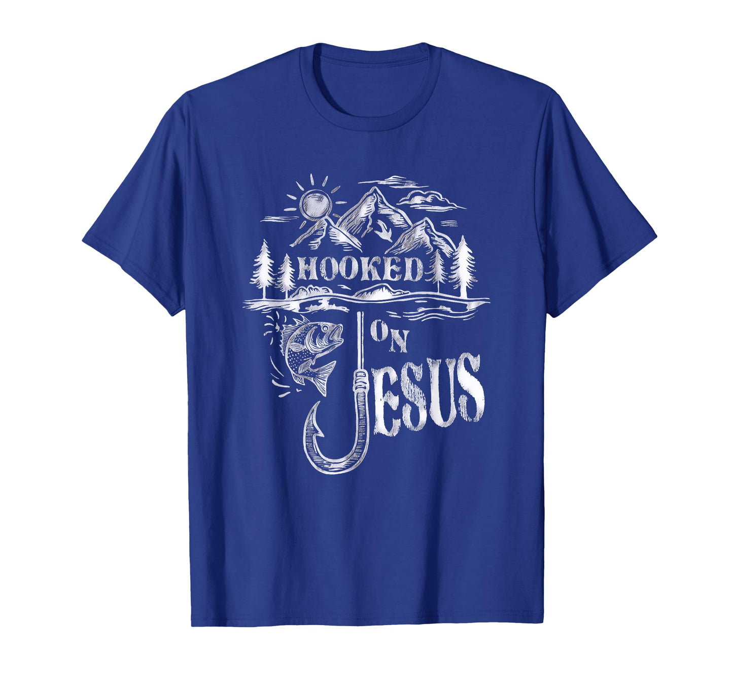 Hooked on Jesus Christ Faith Hope Love Religious T-Shirt