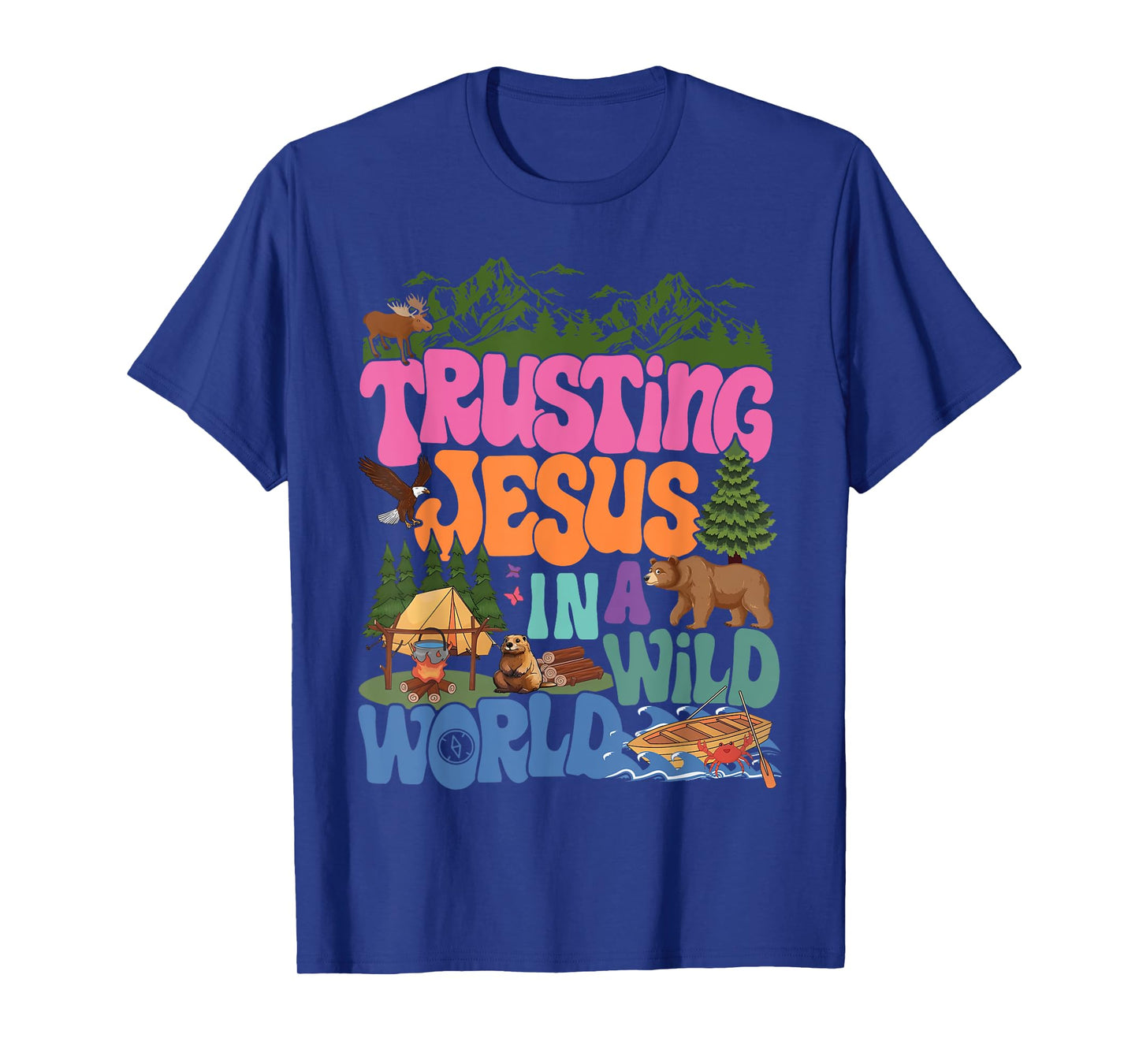 Groovy Trusting Jesus In A Wild World VBS 2025 True North T-Shirt