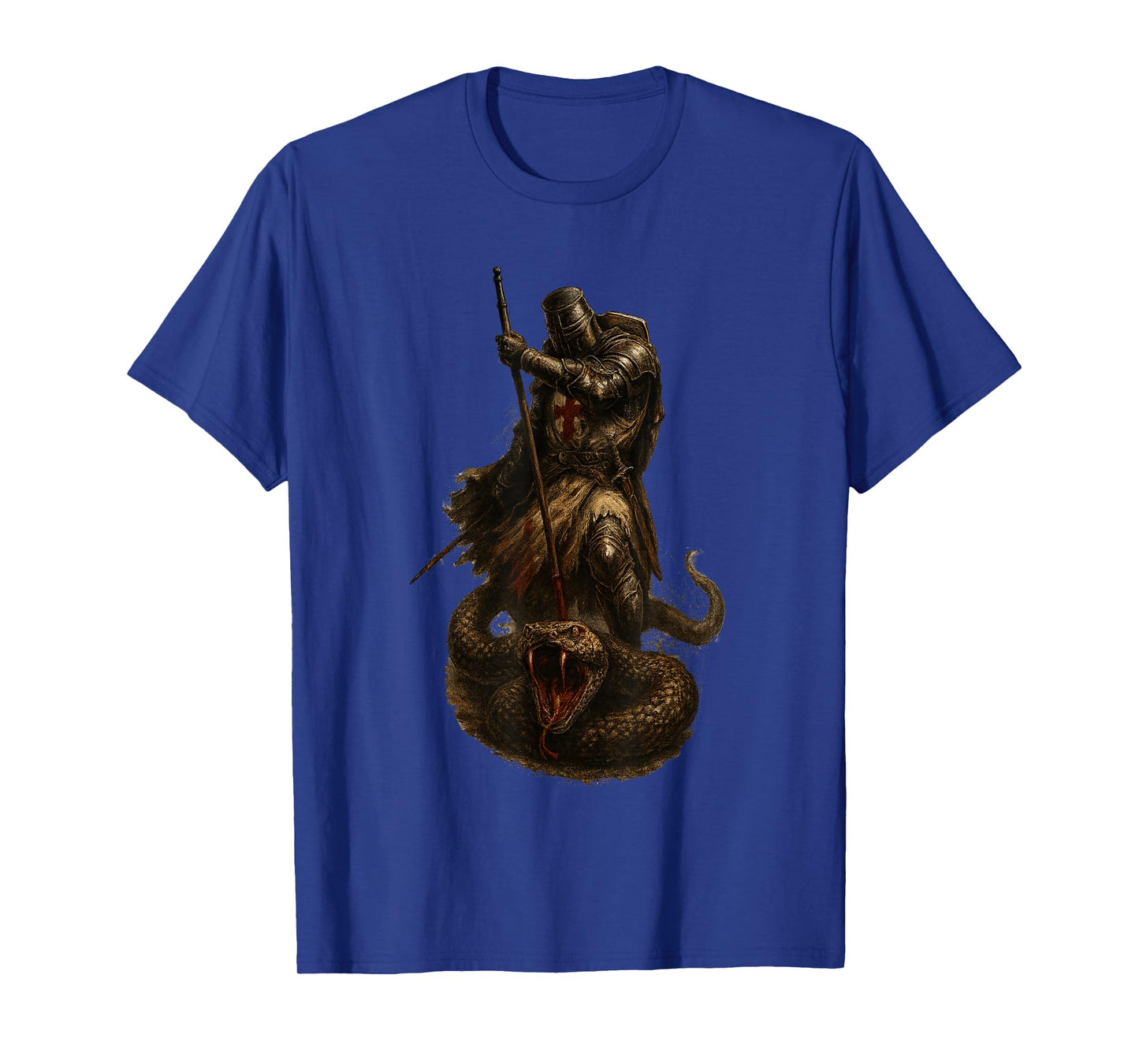 Catholic Templar Knight Defeats The Snake T-Shirt