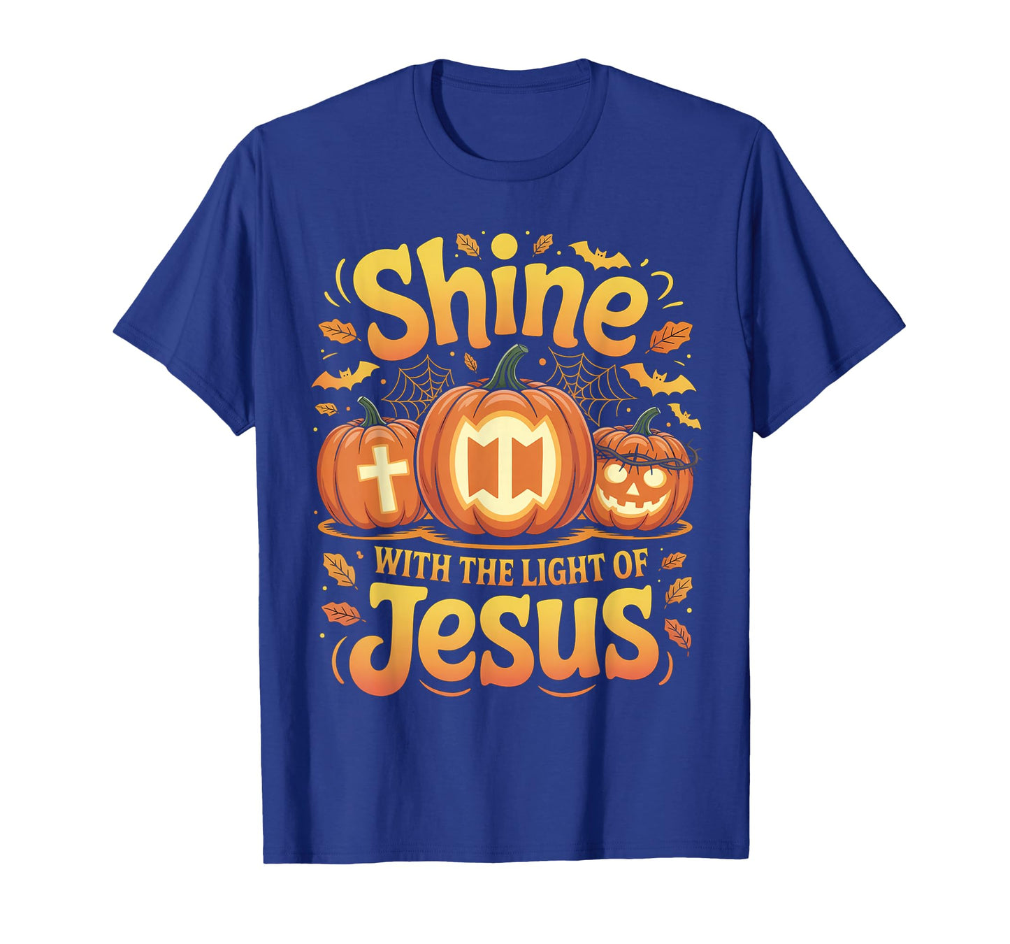 Shine with The Light of Jesus Christian Halloween Fall Cute T-Shirt
