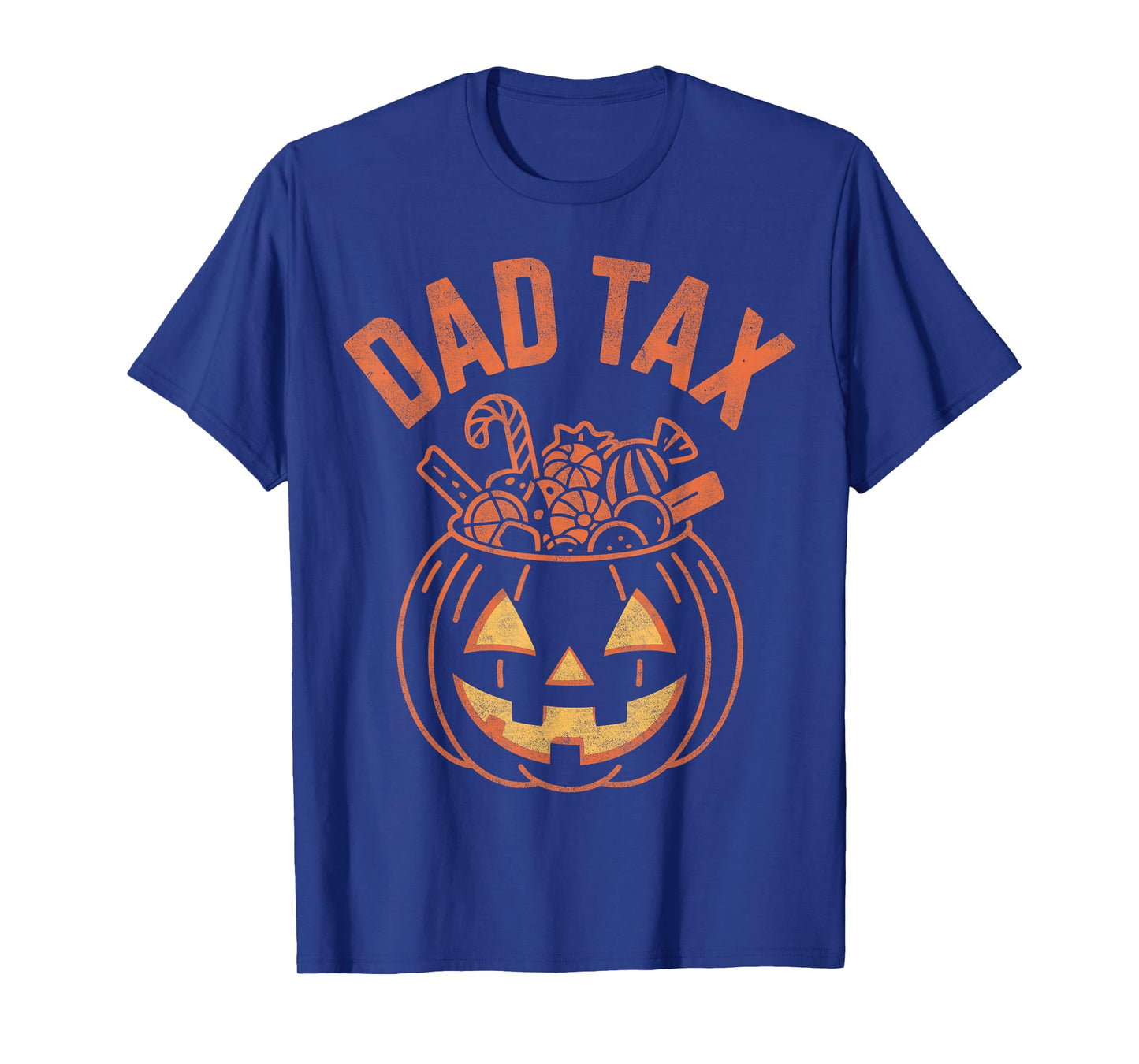 Dad Tax Halloween Pumpkin Candy Funny Family Men Dad Joke T-Shirt
