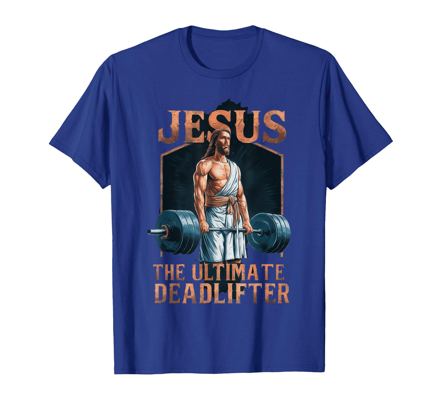 Jesus The Ultimate Deadlifter Fitness Gym Vintage Christian T-Shirt