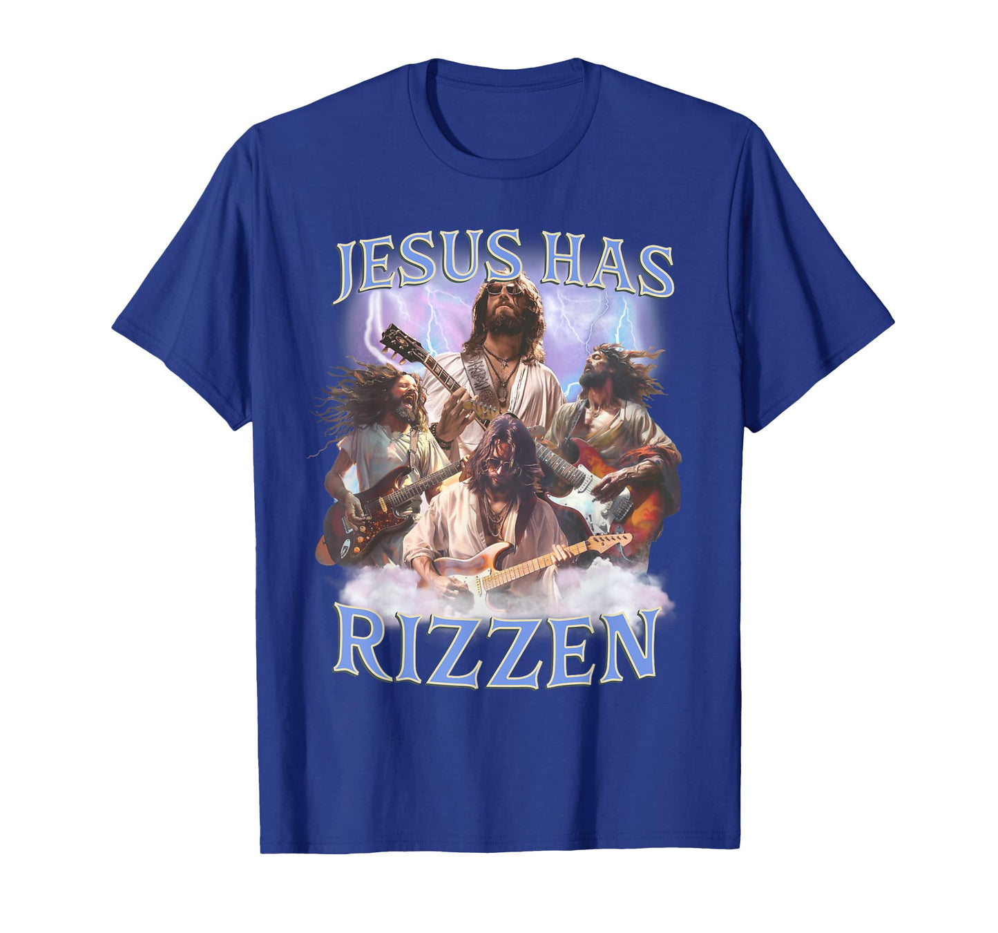 Punk Rock Funny Jesus Has Rizzen Retro Christian Easter T-Shirt