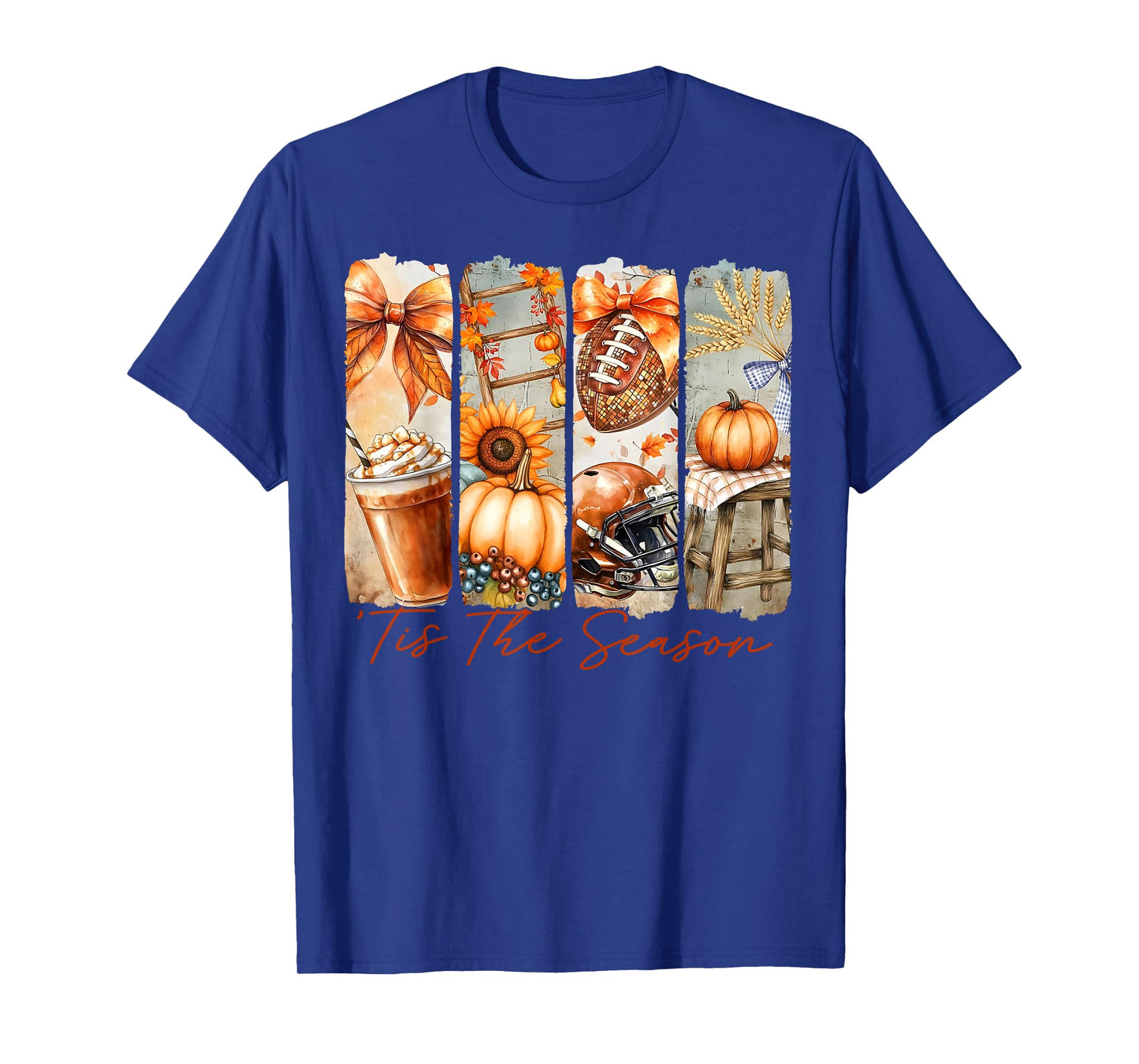 Tis The Season Football Pumpkin Spice Fall Autumn Football T-Shirt