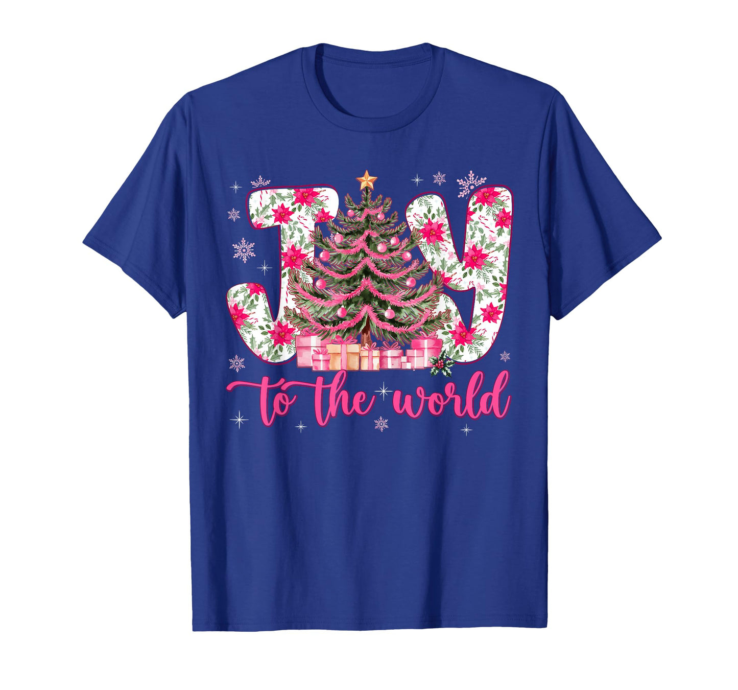 Joy to The World Jesus Christian Holiday Xmas Christmas Tree T-Shirt
