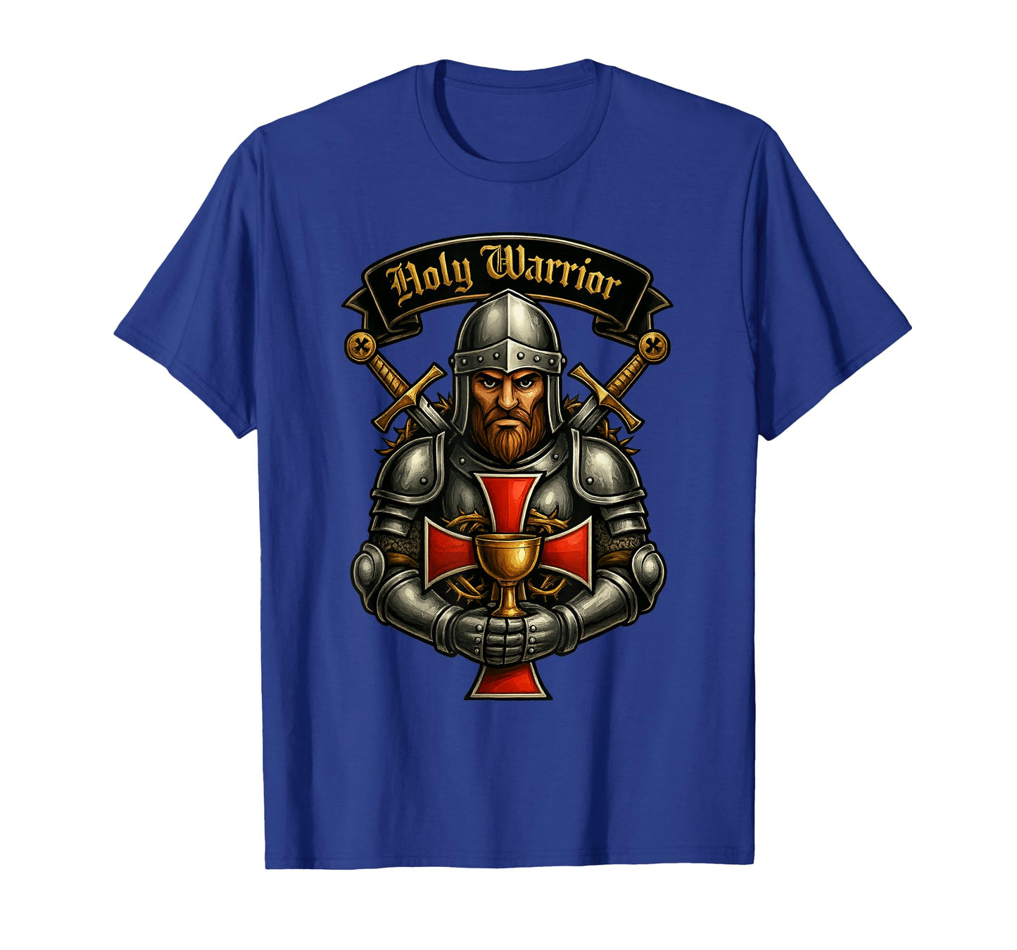 Holy Warrior - Catholic Templar Knight Crusader T-Shirt