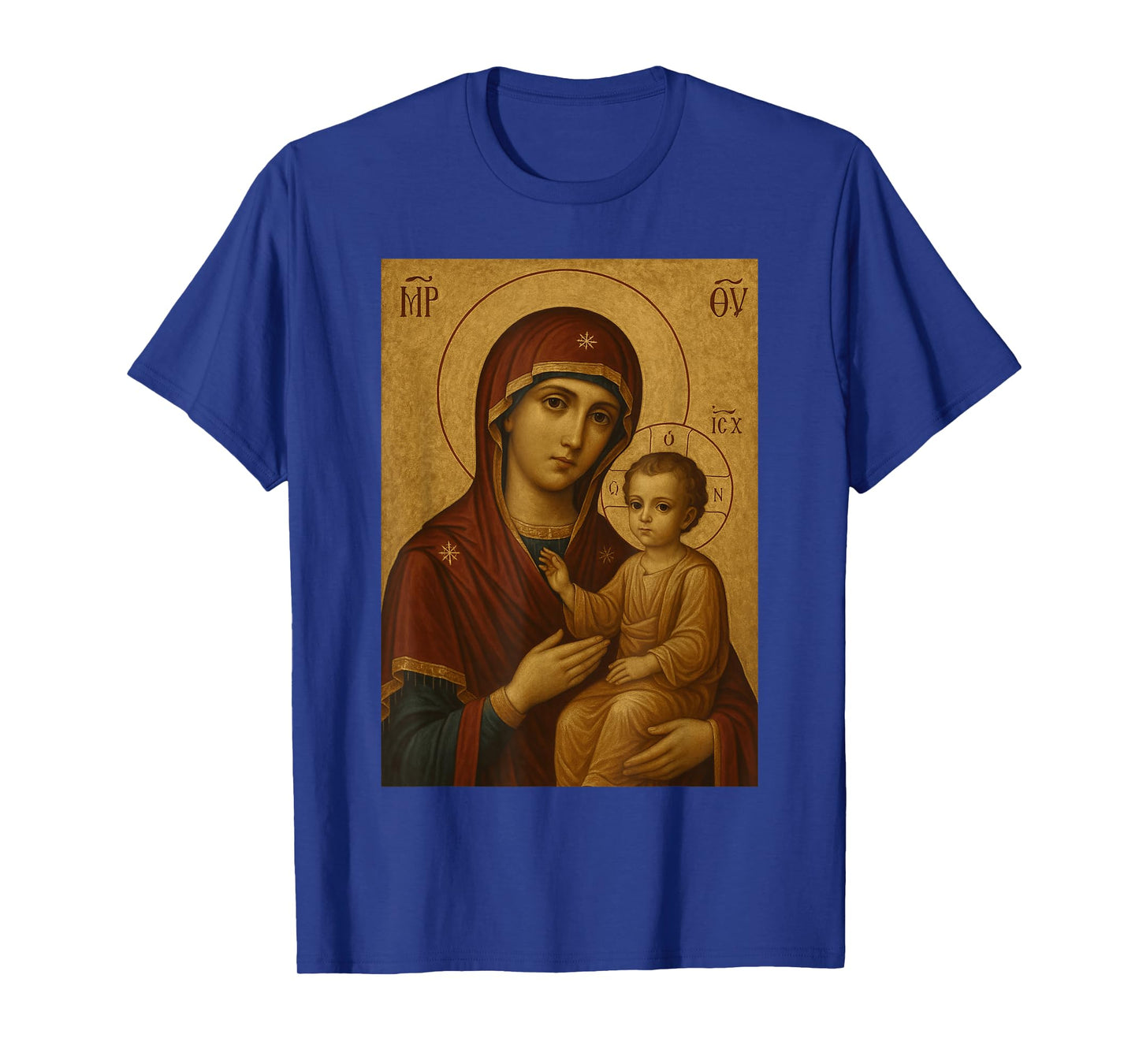 Icon of The Theotokos with Baby Jesus T-Shirt