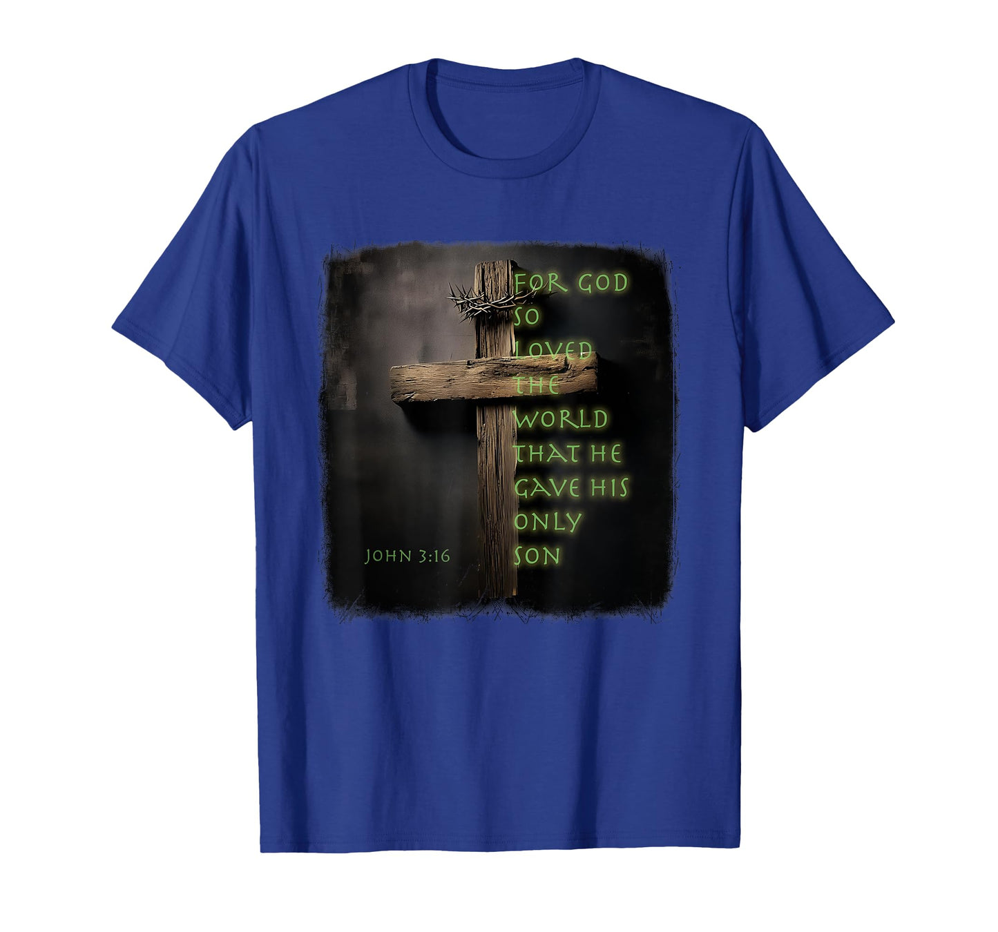 Christian Cross Bible John 3:16 Reflection 09R9KH T-Shirt