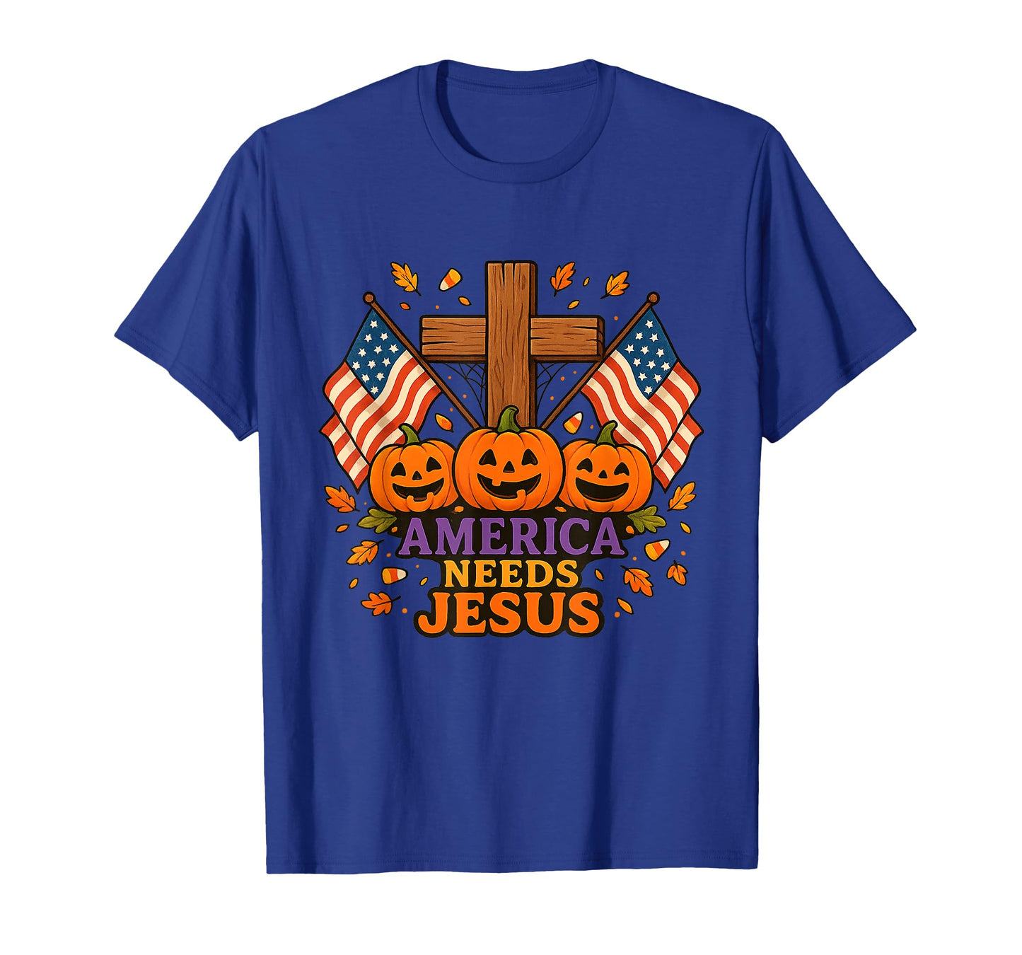 America Needs Jesus Patriotic Christians Halloween Style T-Shirt
