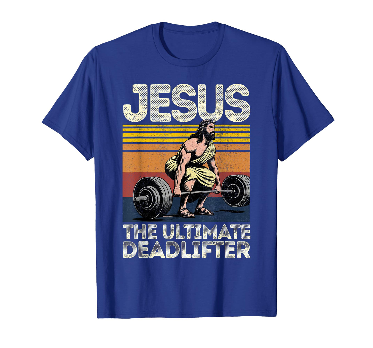 Vintage Jesus The Ultimate Deadlifter Funny Christian Gym T-Shirt