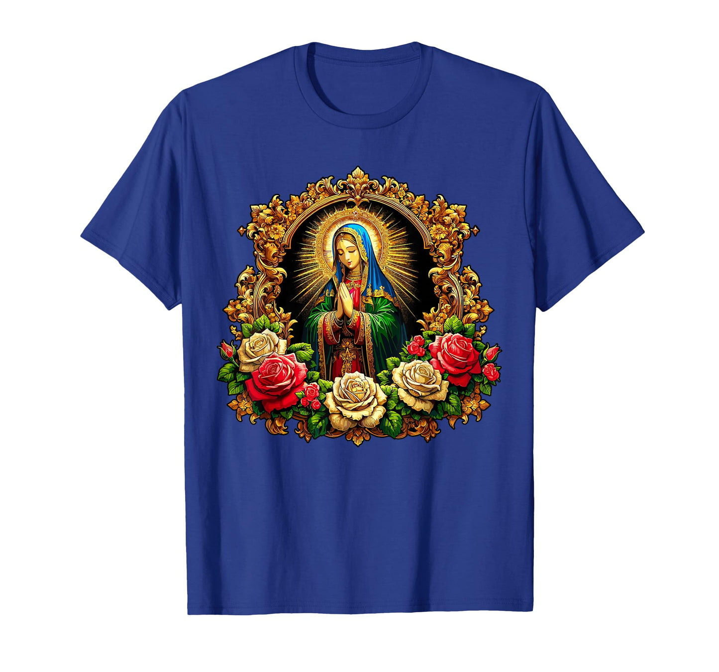Virgen De Guadalupe Sant Mary Christian Religious T-Shirt