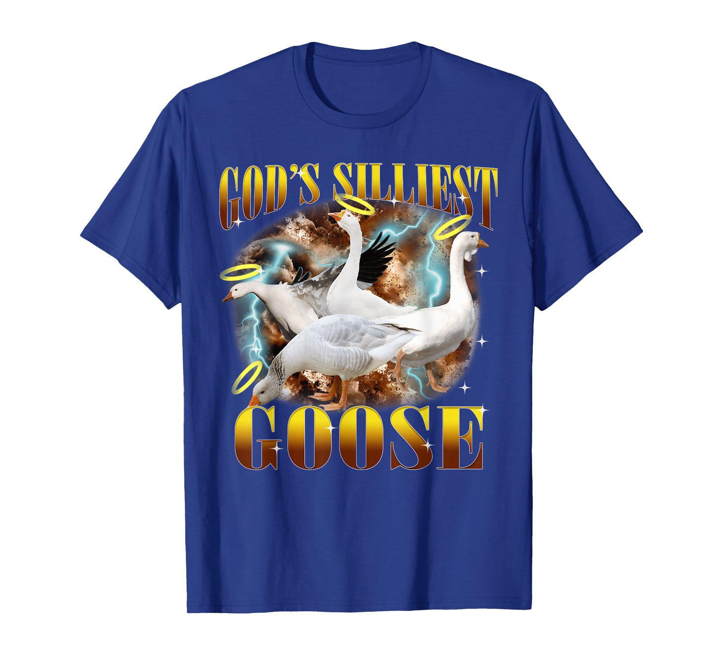 Vintage God's Silliest Goose Funny Silly Goose Pun Bootleg T-Shirt