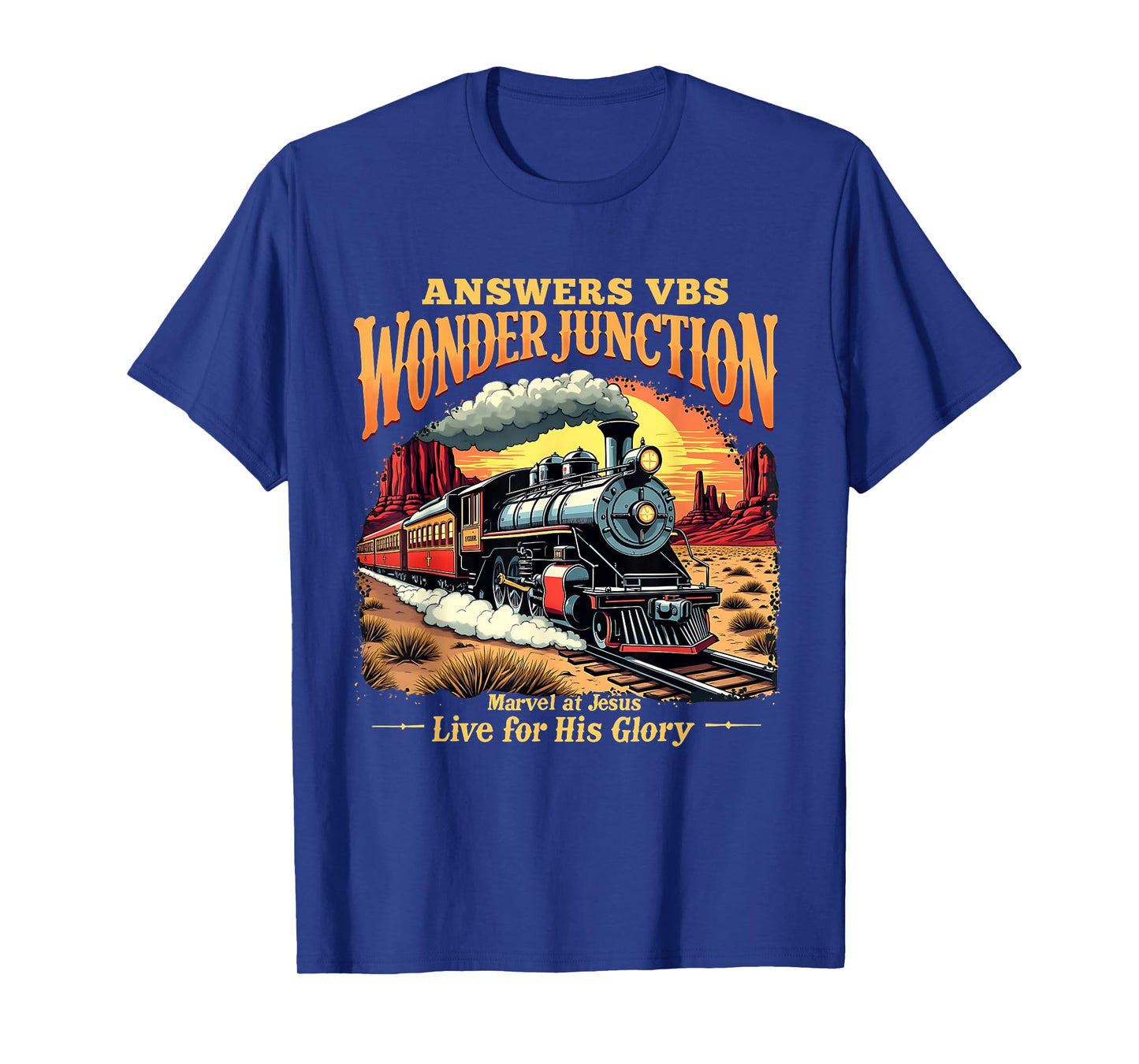 Answers VBS Wonder Junction Christian Train Theme Design T-Shirt