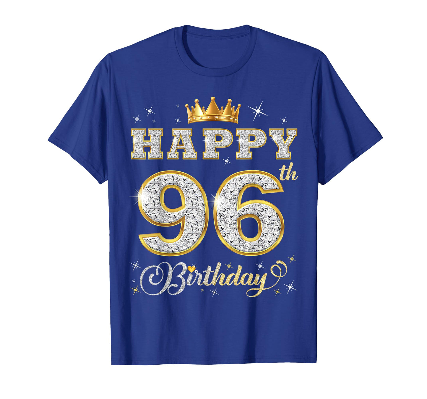 Happy 96th Birthday 96 Years Old Women Men Birthday Party T-Shirt