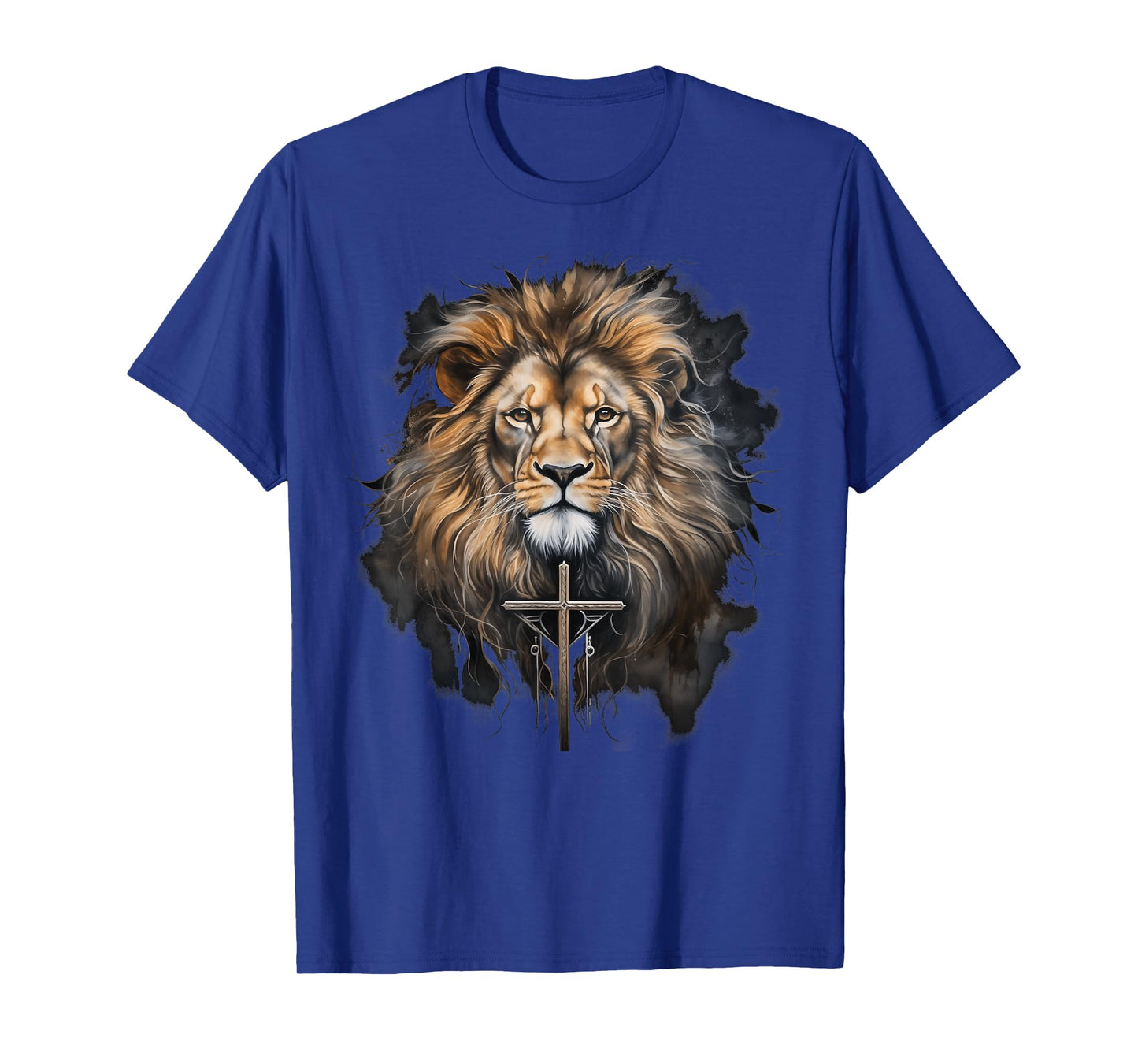 Christian Cross Lion of Judah Religious Faith Jesus Pastor T-Shirt