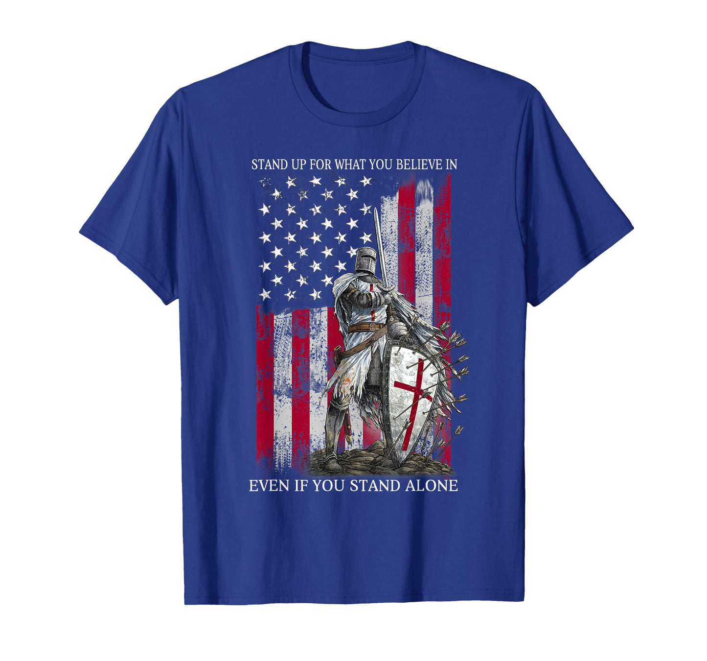 Knight Templar Standing for Believe in Christians Warrior T-Shirt
