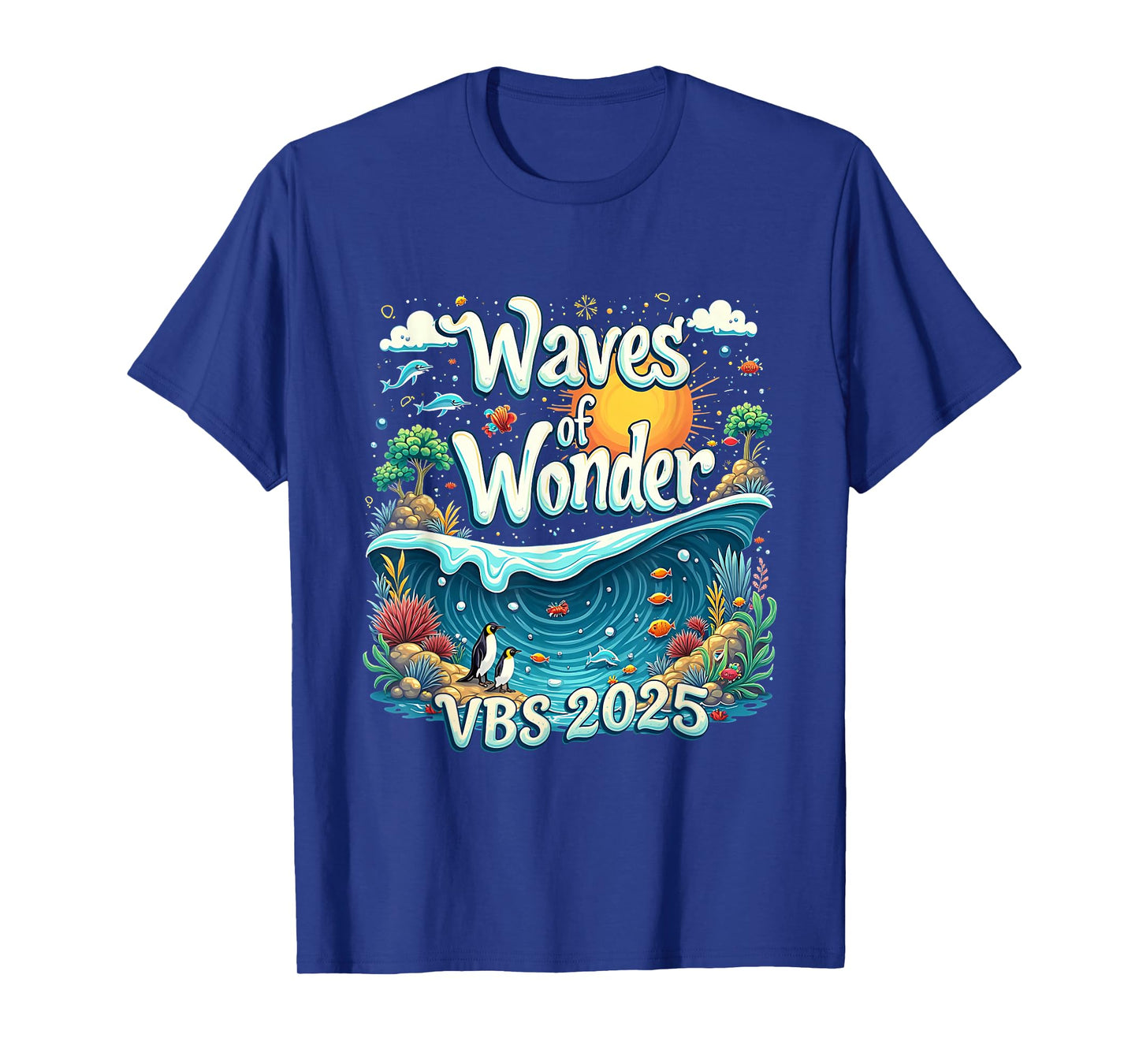 Waves Of Wonder VBS Ocean Christian Faith Camp 2025 T-Shirt