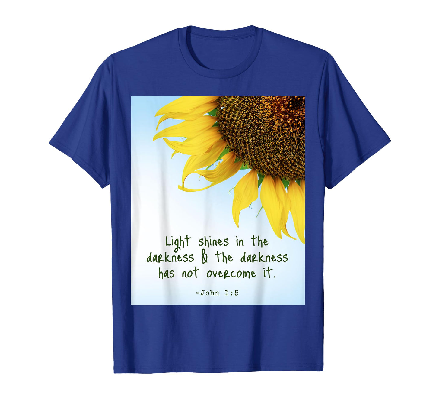 John 1 15 Light Shines in The Darkness Quotes T-Shirt