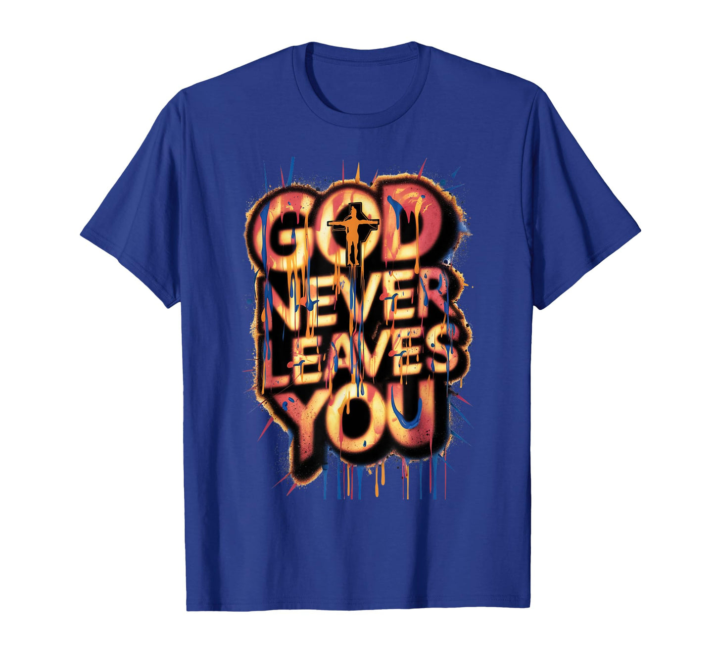 God Never Leaves You God is Good Inspirational Christian T-Shirt