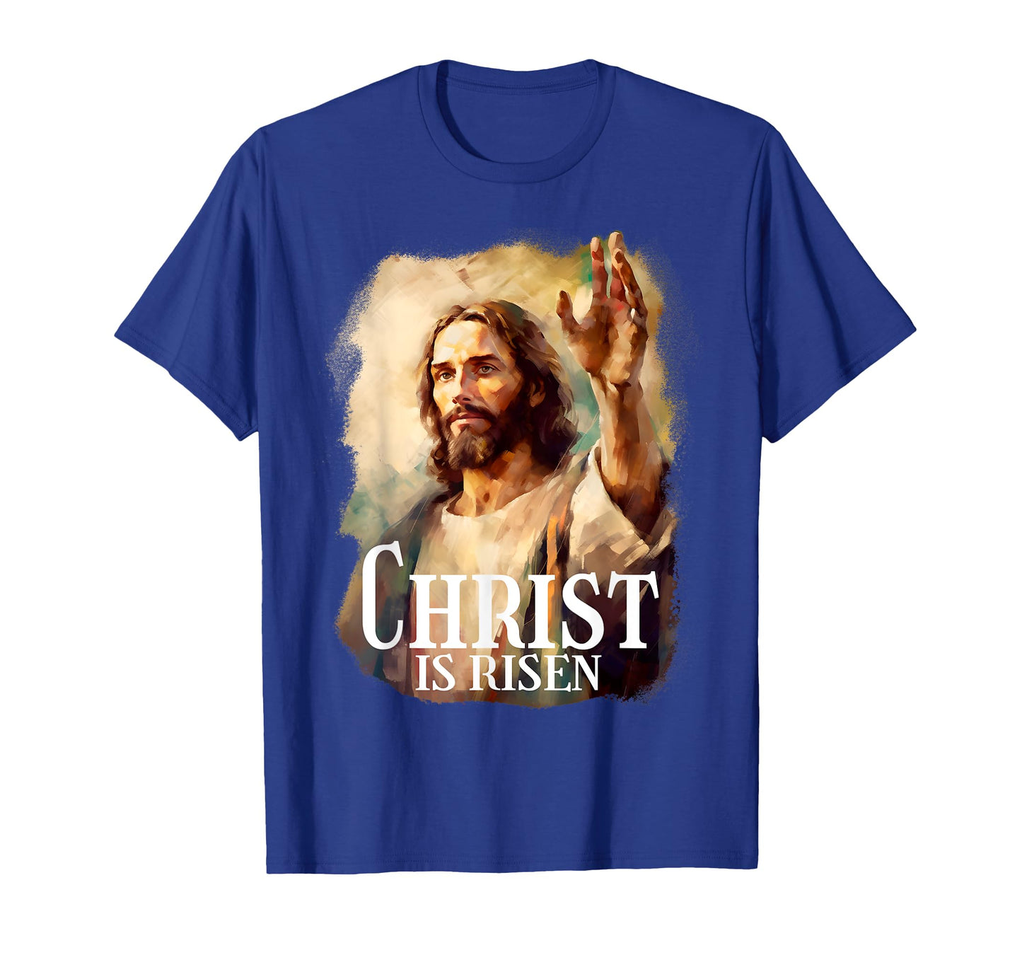Christ is Risen Jesus Portrait Christian Faith Easter T-Shirt