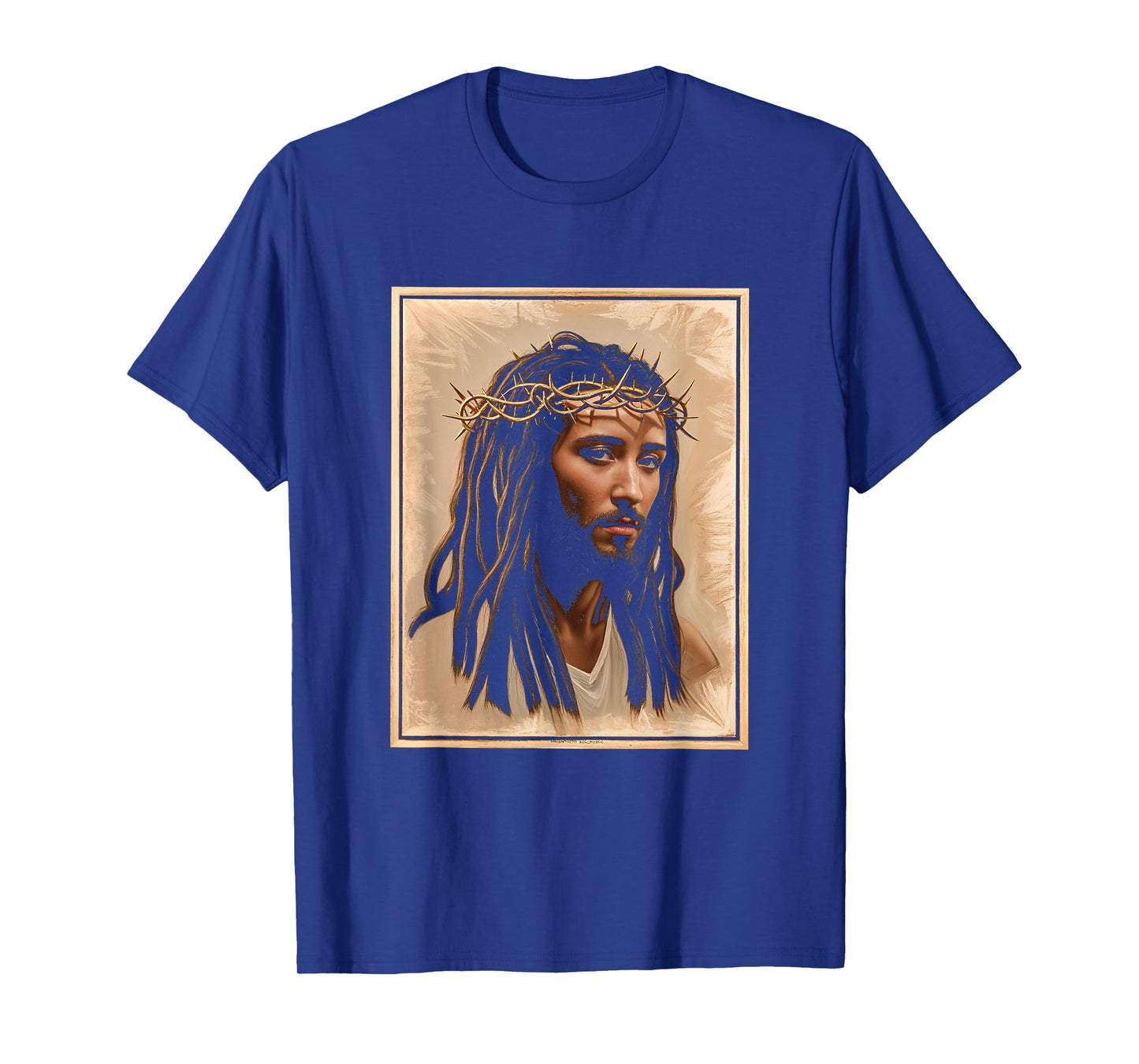 Black Jesus Crown Portrait Faith Christian Religion T-Shirt