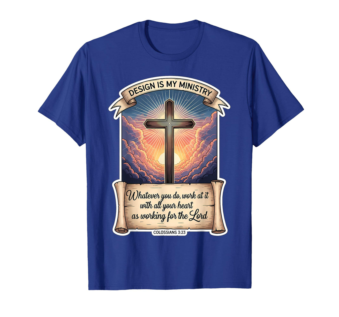 Christian Designer Design is My Ministry Jesus Christ Faith T-Shirt