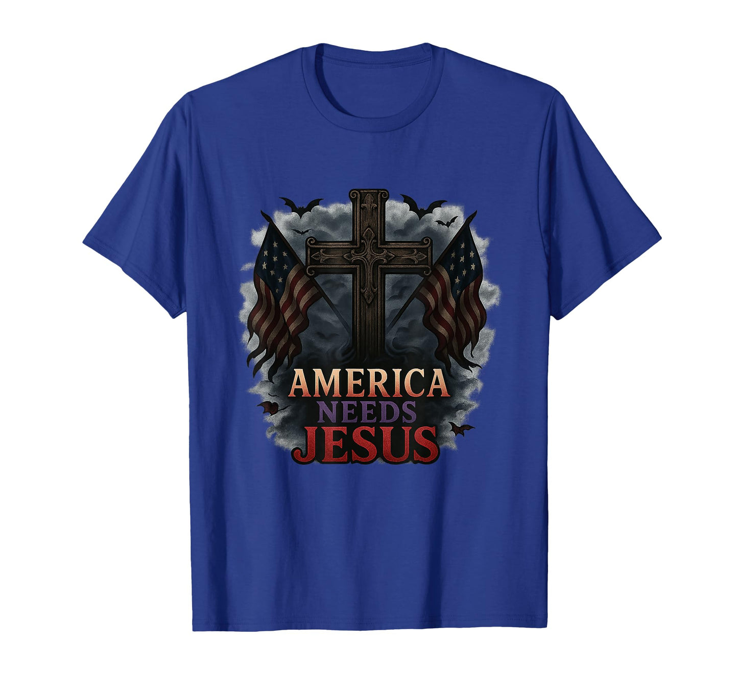 America Needs Jesus Patriotic Christians Funny Halloween T-Shirt