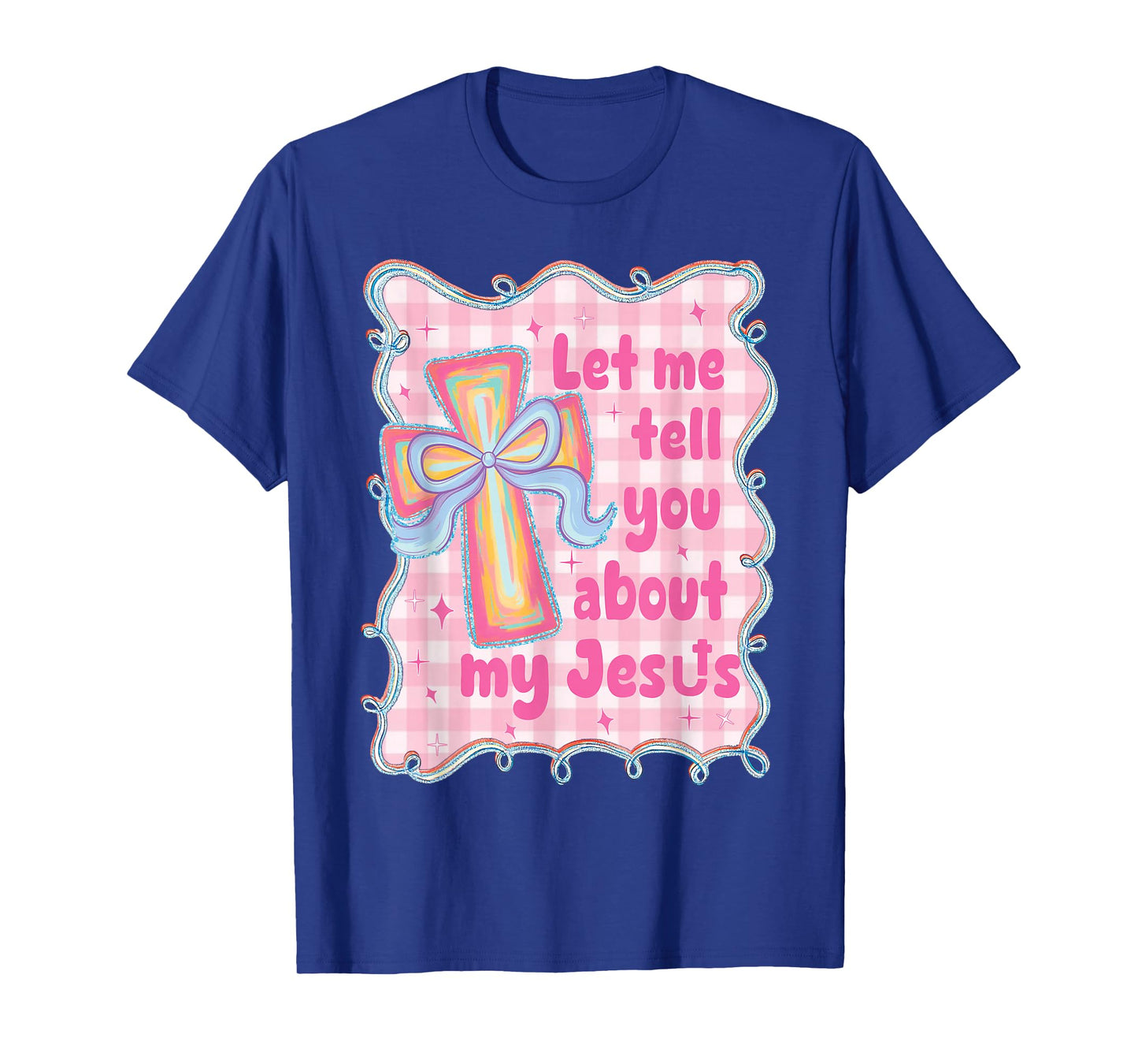 Christian Coquette Christian Cross Bible Verse Religious Bow T-Shirt