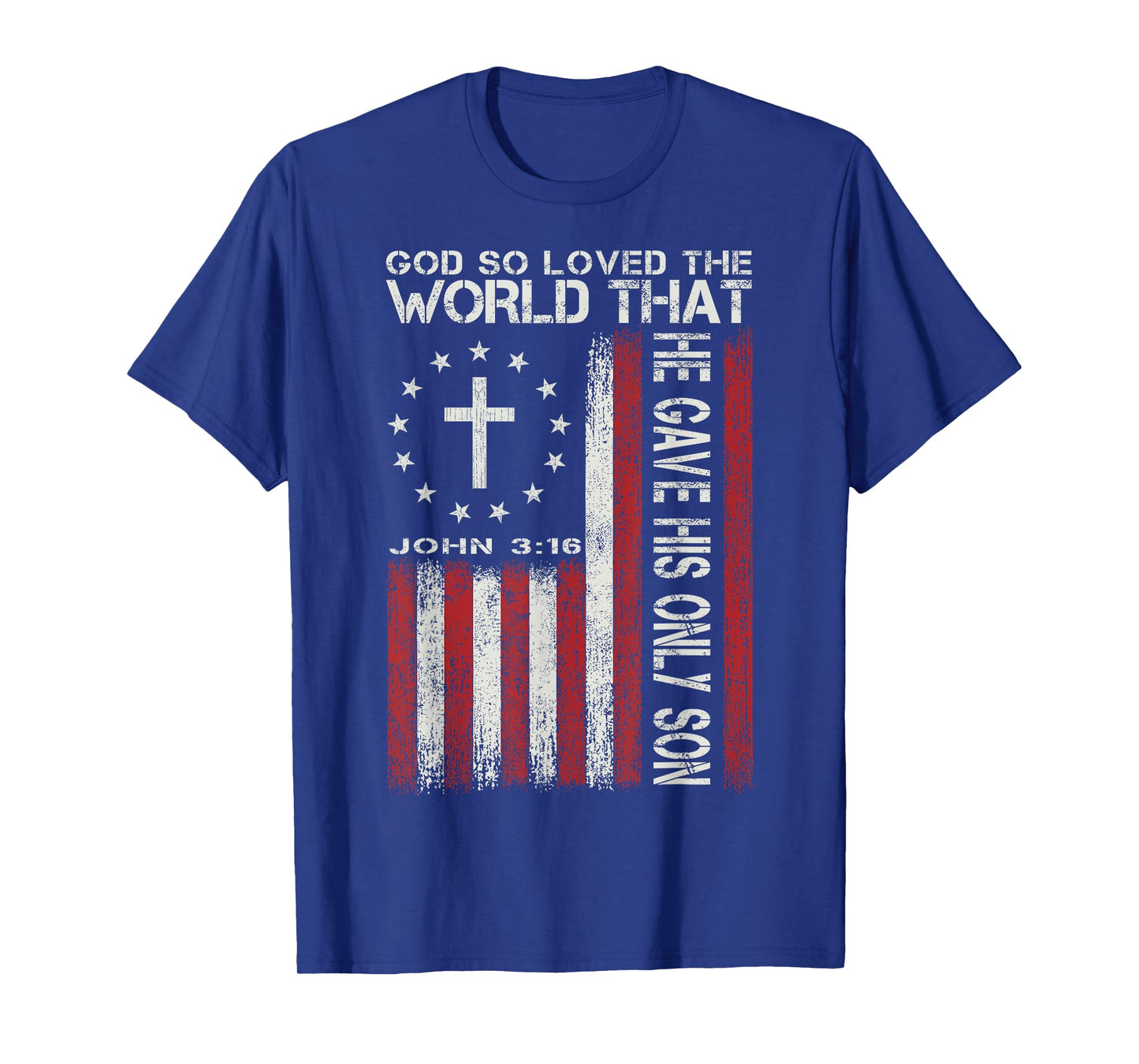 God So Loved The World Bible John 3:16 Jesus Christian Faith T-Shirt
