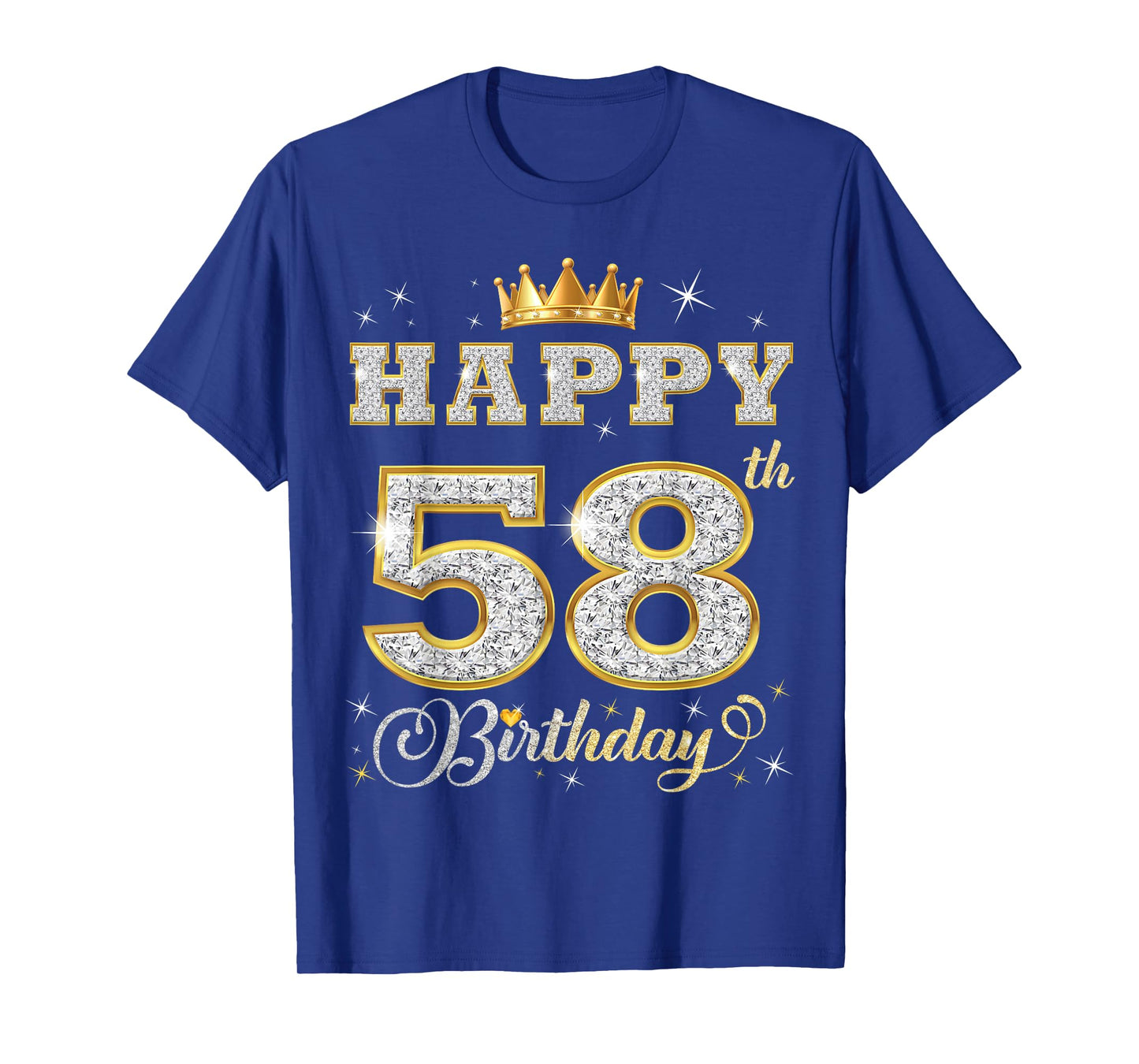 Happy 58th Birthday 58 Years Old Women Men Birthday Party T-Shirt