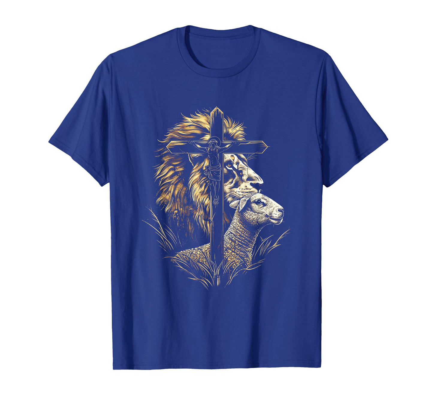 Jesus Cross Christian Lion Lamb Faith Lion lamb T-Shirt